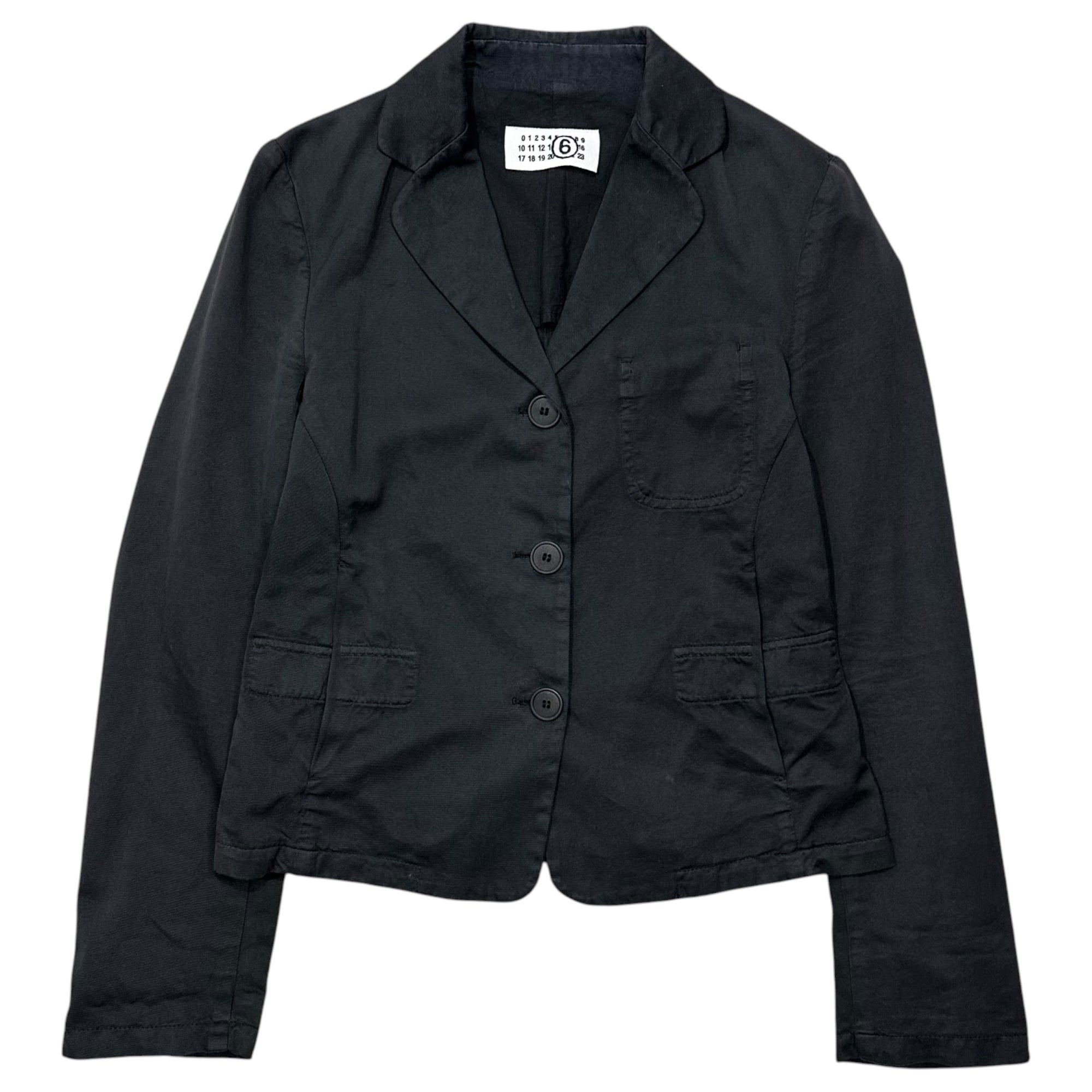 Maison Martin Margiela(メゾン マルタンマルジェラ) 2007SS Inside Out 3B Short Jacket インサイドアウト 3B ショート ジャケット 32 BN016 38 ブラック テーラード 00's 本人期