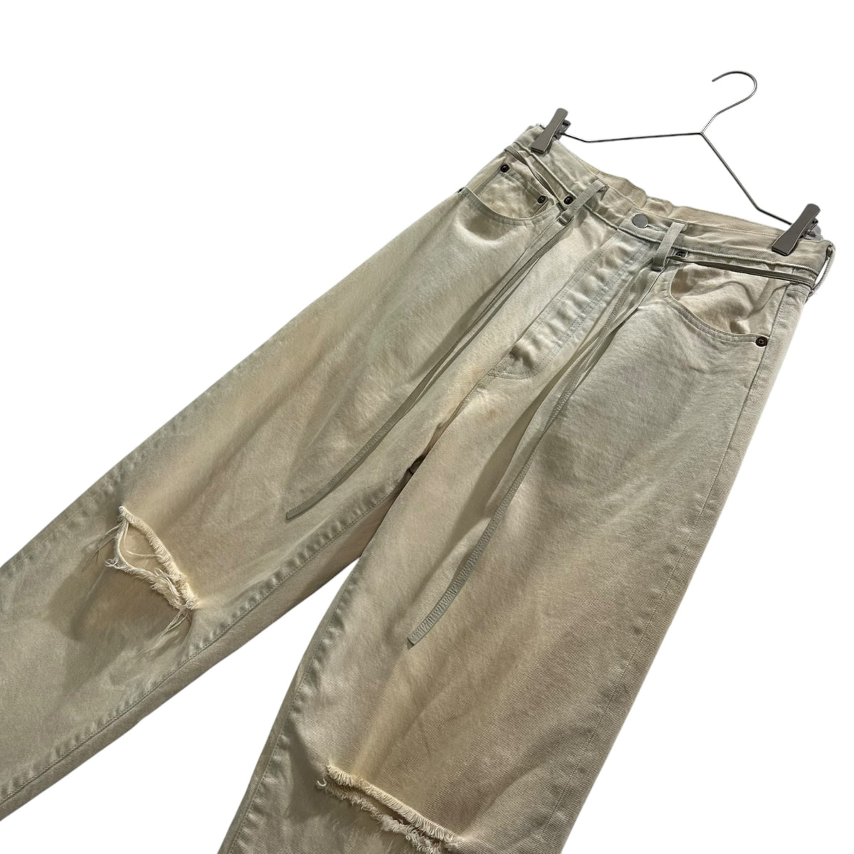 stein(シュタイン) 2023SS VINTAGE REPRODUCTION DAMAGE DENIM JEANS ヴィンテージ リプロダクション ダメージ デニム パンツ ST.515 S ライトインディゴ