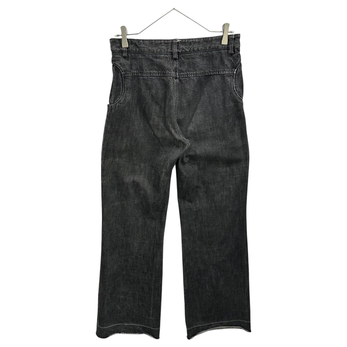 Maison Martin Margiela(メゾン マルタンマルジェラ) 2003SS Circular Pocket Wide Flare Denim Pants サークル ポケット ワイド フレア デニム パンツ 632P10487875 42 ブラック 00's 本人期 MM6