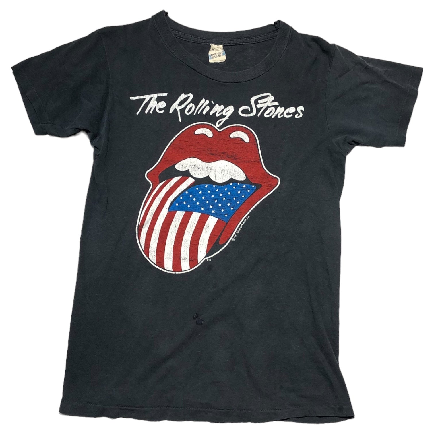 ROLLING STONES(ローリングストーン) 1981 © ”NORTH AMERICAN TOUR” ノース アメリカ ツアー ヴィンテージ Tシャツ S ブラック 80’s 80年代 バンド SCREEN STARS ロゴ