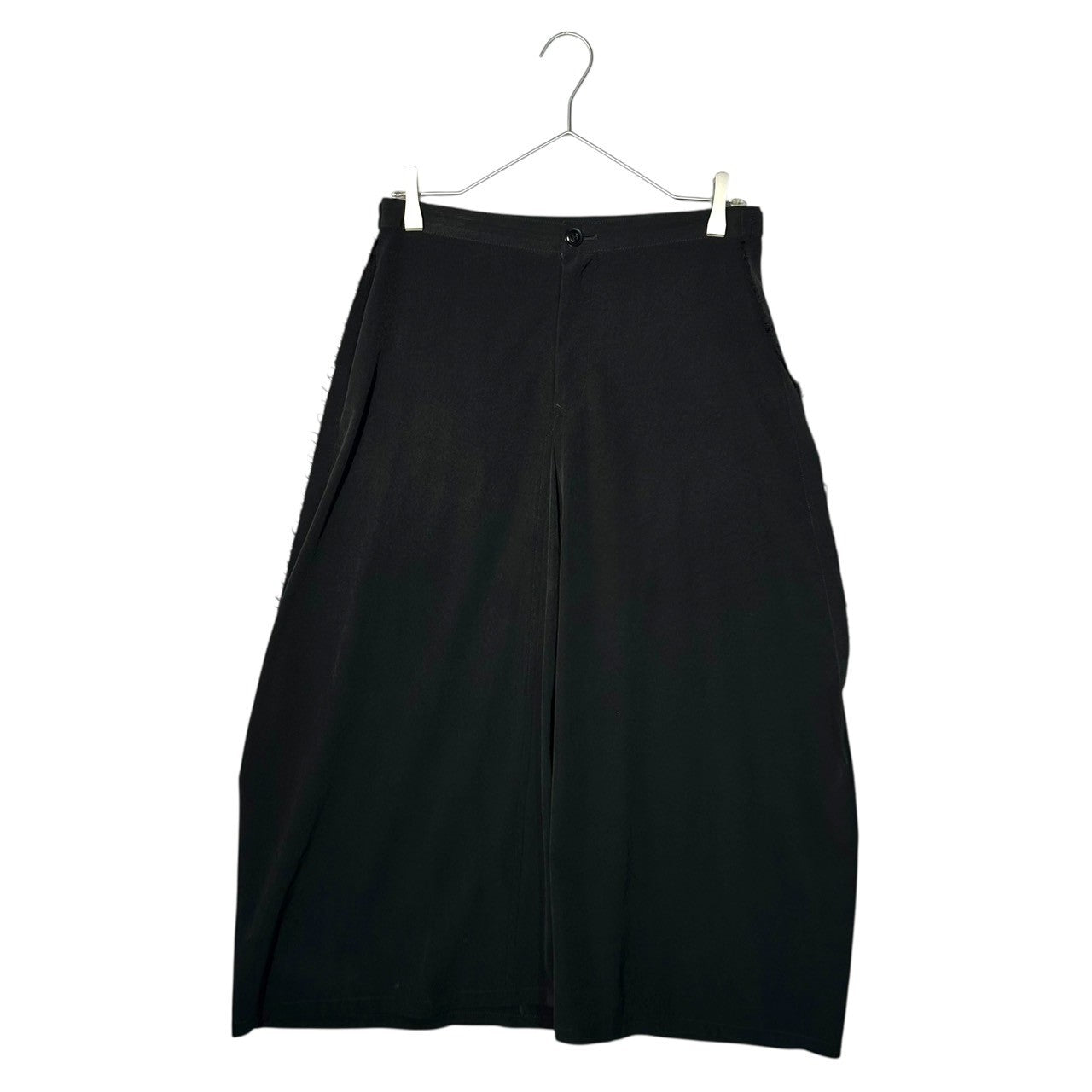 Y's(ワイズ) 10SS Long skirt with tricetate body and cut-out design 切りっ放し デザイン トリアセテート ボディ ロング スカート YJ-S16-500 1(S程度) ブラック