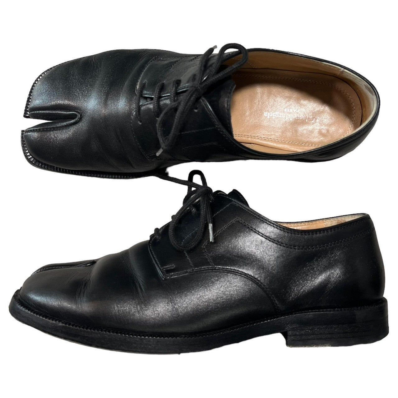 MAISON MARGIELA(メゾンマルジェラ) Tabi lace up shoes 足袋 レースアップシューズ S34WQ0021 SIZE 38(24.0~25.0cm程度) ブラック 革靴 ドレスシューズ