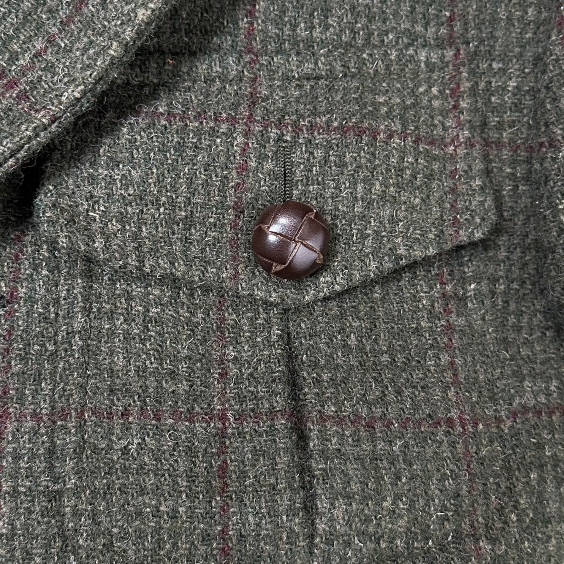 POLO RALPH LAUREN(ポロラルフローレン) ITALY made Elbow Patch Tweed Jacket エルボーパッチ ツイード ジャケット BR-RK-HW-3122 36R(S程度) オリーブ ウール クルミボタン イタリア製
