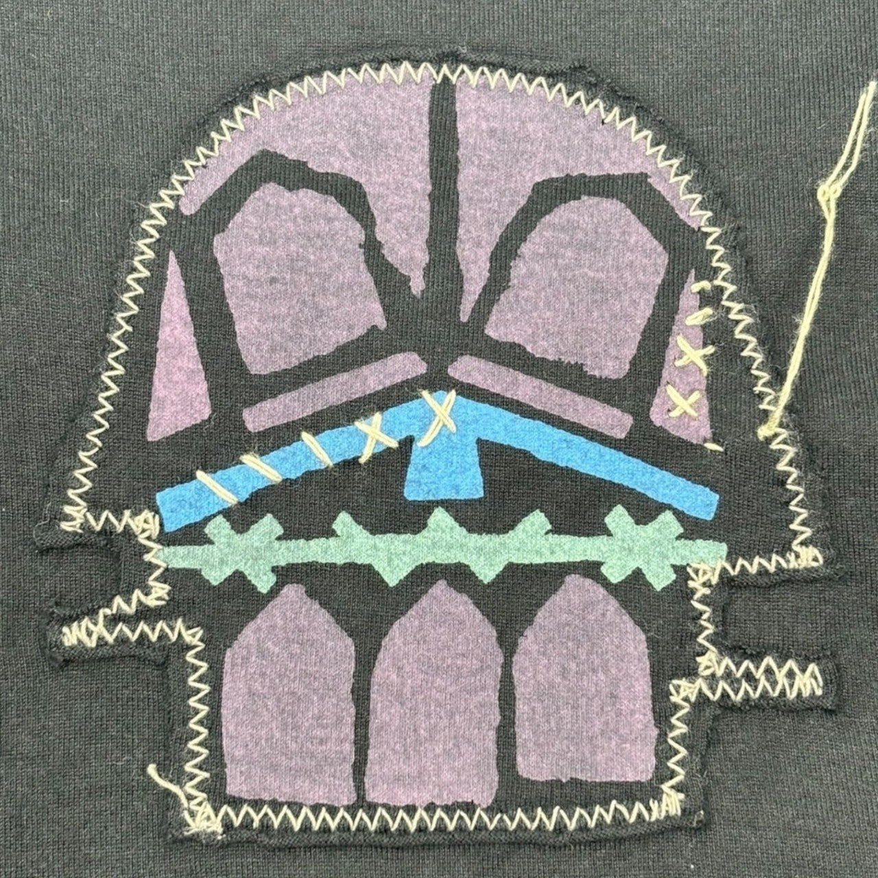 MARITHE FRANCOIS GIRBAUD(マリテフランソワジルボー) 00's Graphic Patch L/S Tee グラフィック パッチ 長袖 Tシャツ M5-6344 L ブラック Y2K