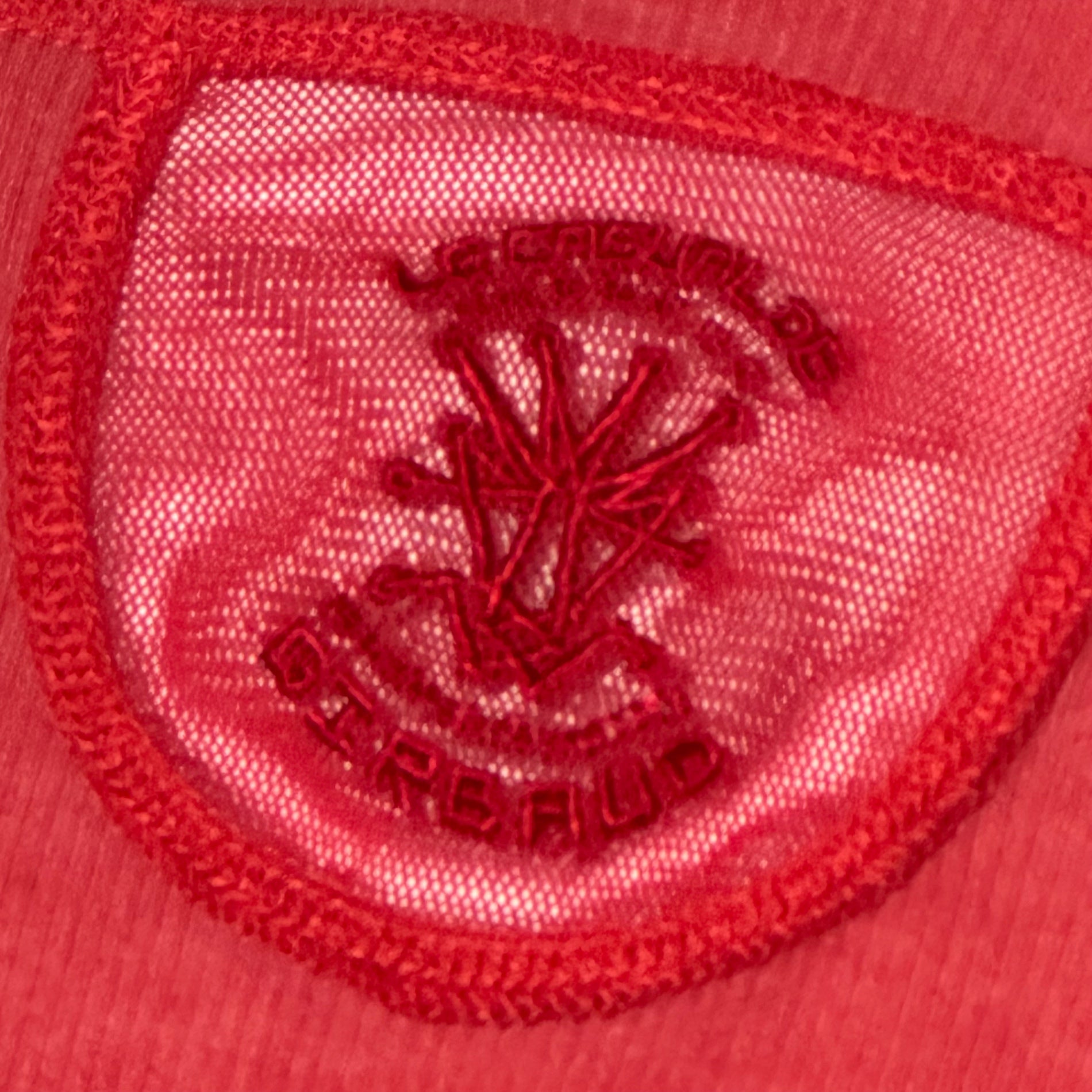 MARITHE FRANCOIS GIRBAUD(マリテフランソワジルボー) 00's Mesh Logo Long-Sleeve T-Shirt メッシュ ロゴ 長袖 カットソー F7-6079 S レッド Y2K