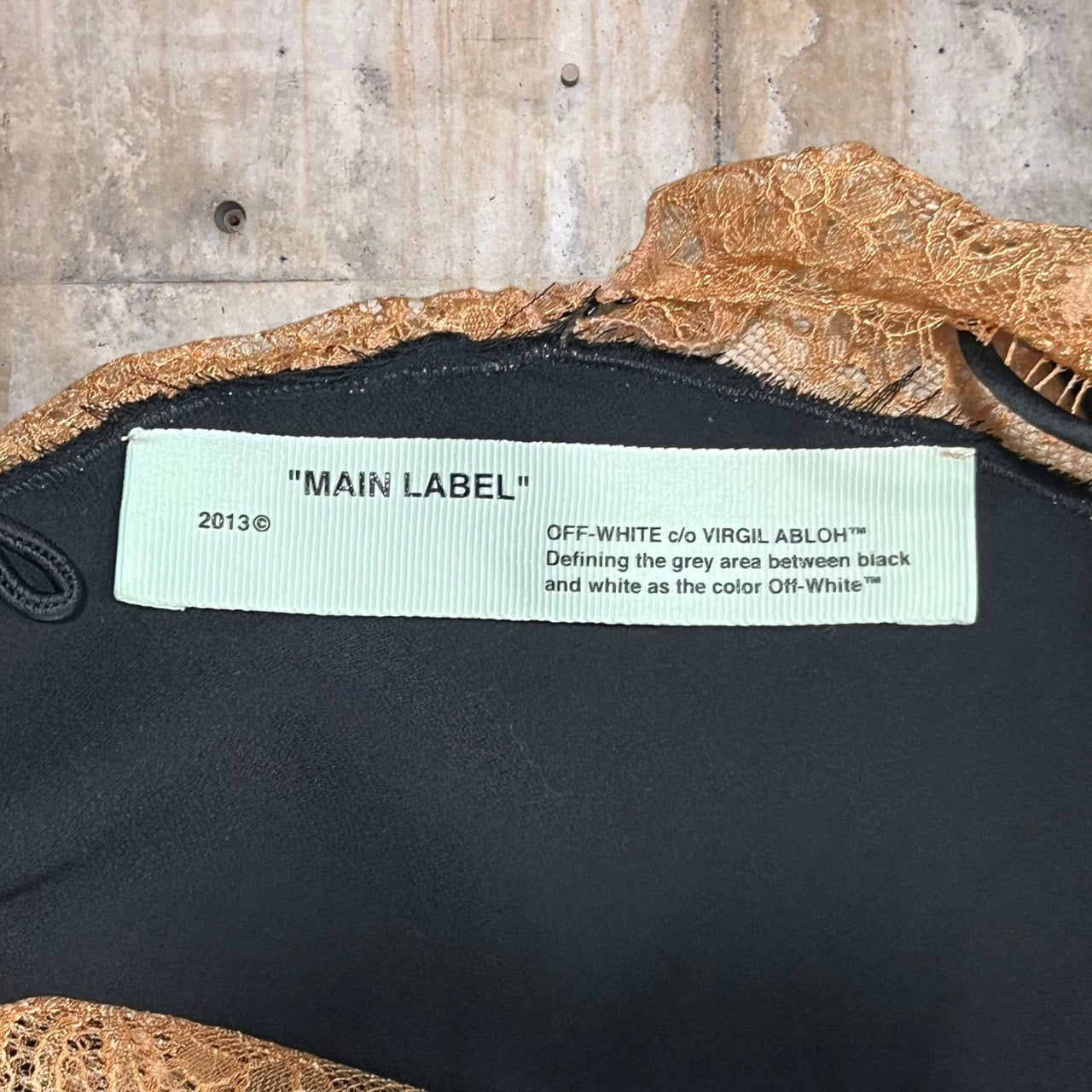 OFF WHITE(オフホワイト) レースロングキャミソールドレス/キャミソールワンピース OWDB048R18748027 38(Mサイズ程度) ブラック