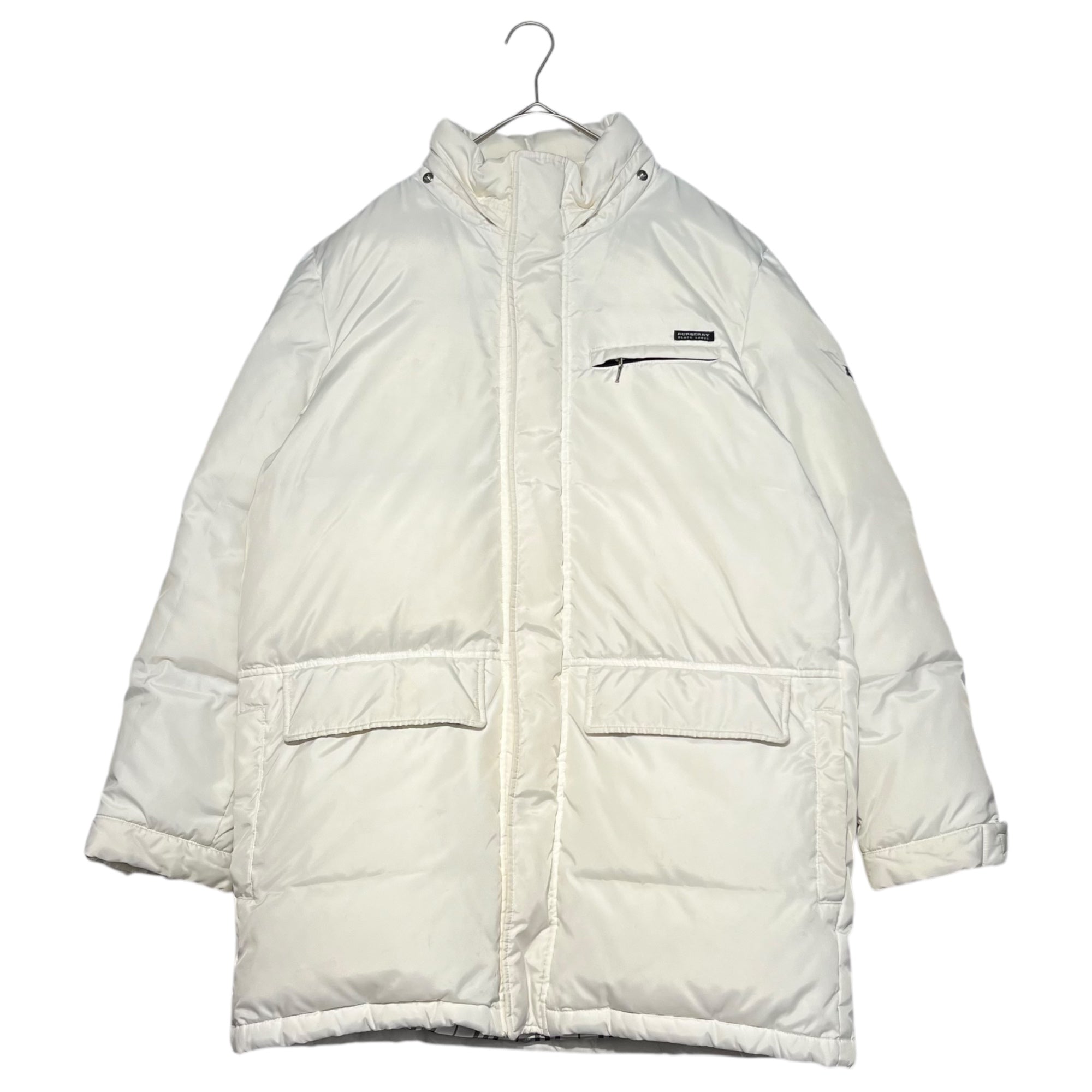 BURBERRY BLACK LABEL(バーバリーブラックレーベル) Silver fox fur down coat シルバーフォックス ファー ダウン コート BMP03-134-03 L ホワイト