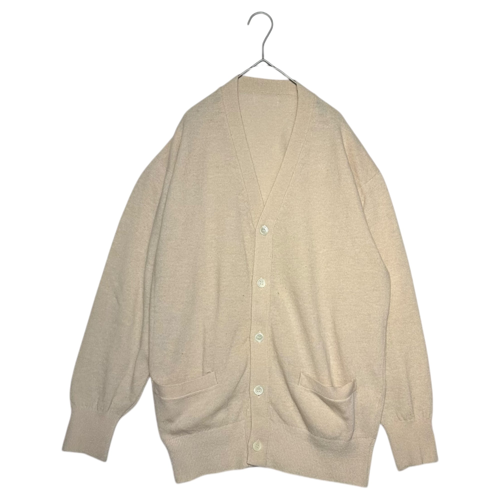 COMME des GARCONS HOMME(コムデギャルソンオム) 80's front pockets 5 button wool/nylon cardigan 80年代 フロント ポケット 5ボタン ウール/ナイロン カーディガン HN-050160 FREE ピンク AD表記無し 川久保玲 本人期