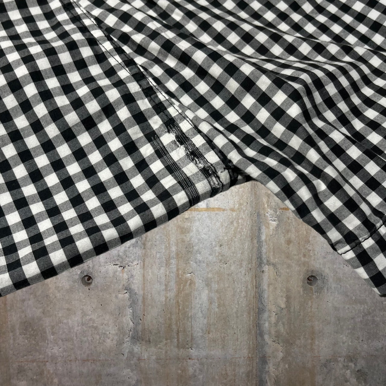 BLACK COMME des GARCONS(ブラックコムデギャルソン) 08SSギンガムチェックサルエルショーツ 1C-P019 XS ブラック AD2008