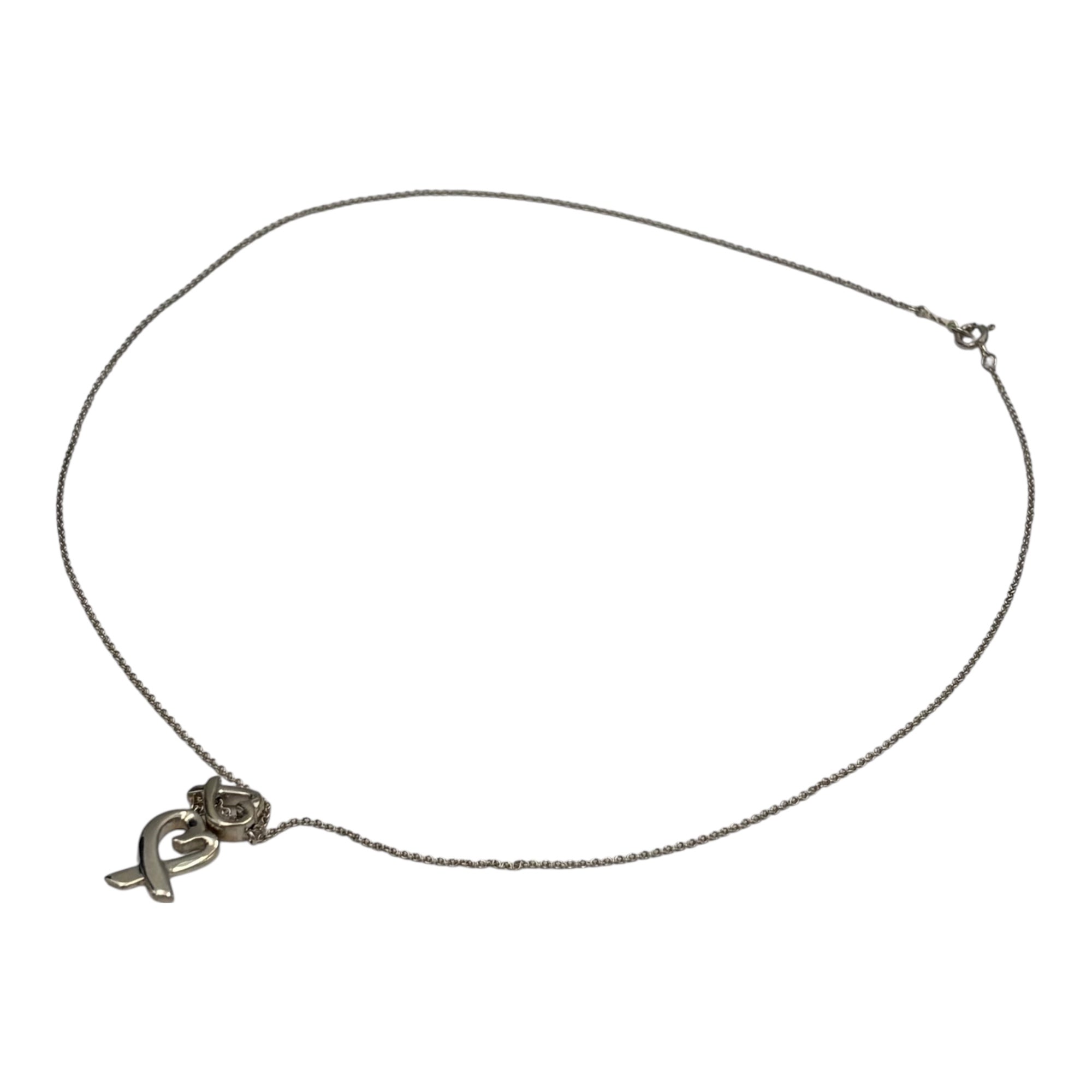 TIFFANY & CO.(ティファニー) Double Open Heart Lariat Elsa Peretti Necklace ダブル オープンハート ラリアット エルサペレッティ ネックレス シルバー