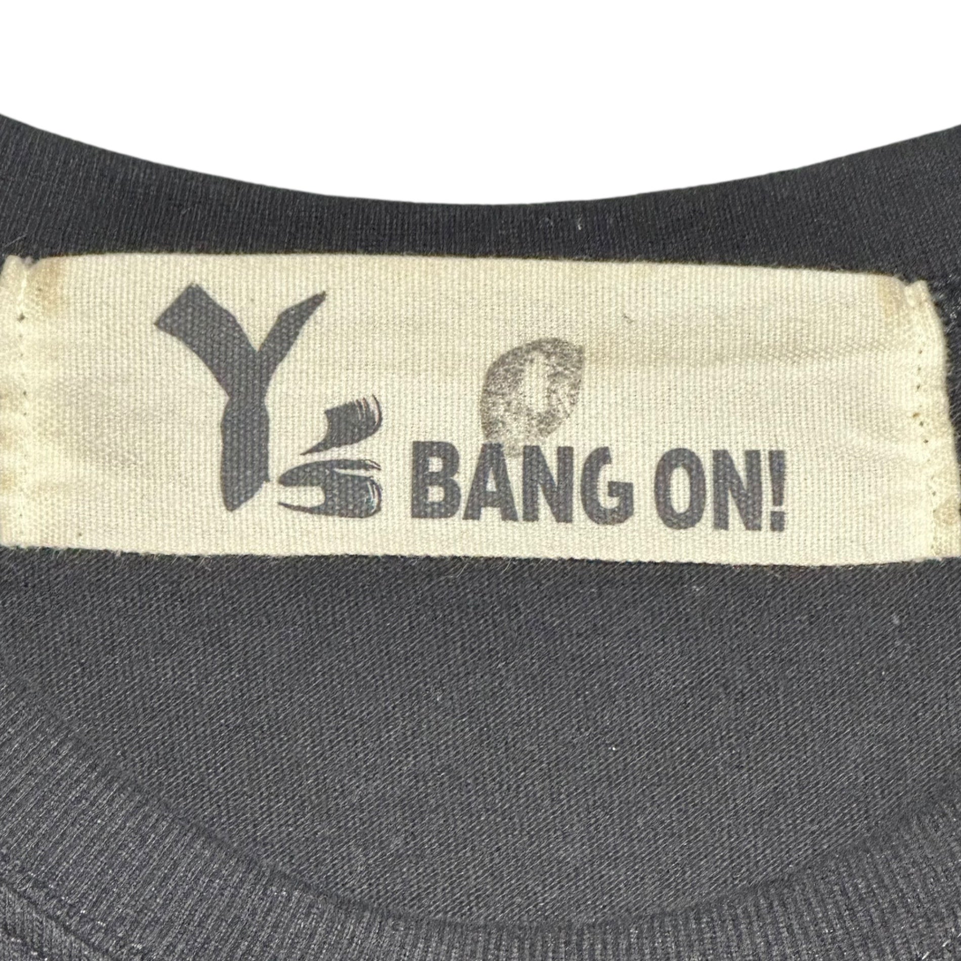 Y's BANG ON!(ワイズバングオン) 21SS BANG ON! SILVER LOGO - T-SHIRT S/S バングオン シルバー ロゴ 半袖 Tシャツ YA-T69-052 2(M程度) ブラック×シルバー