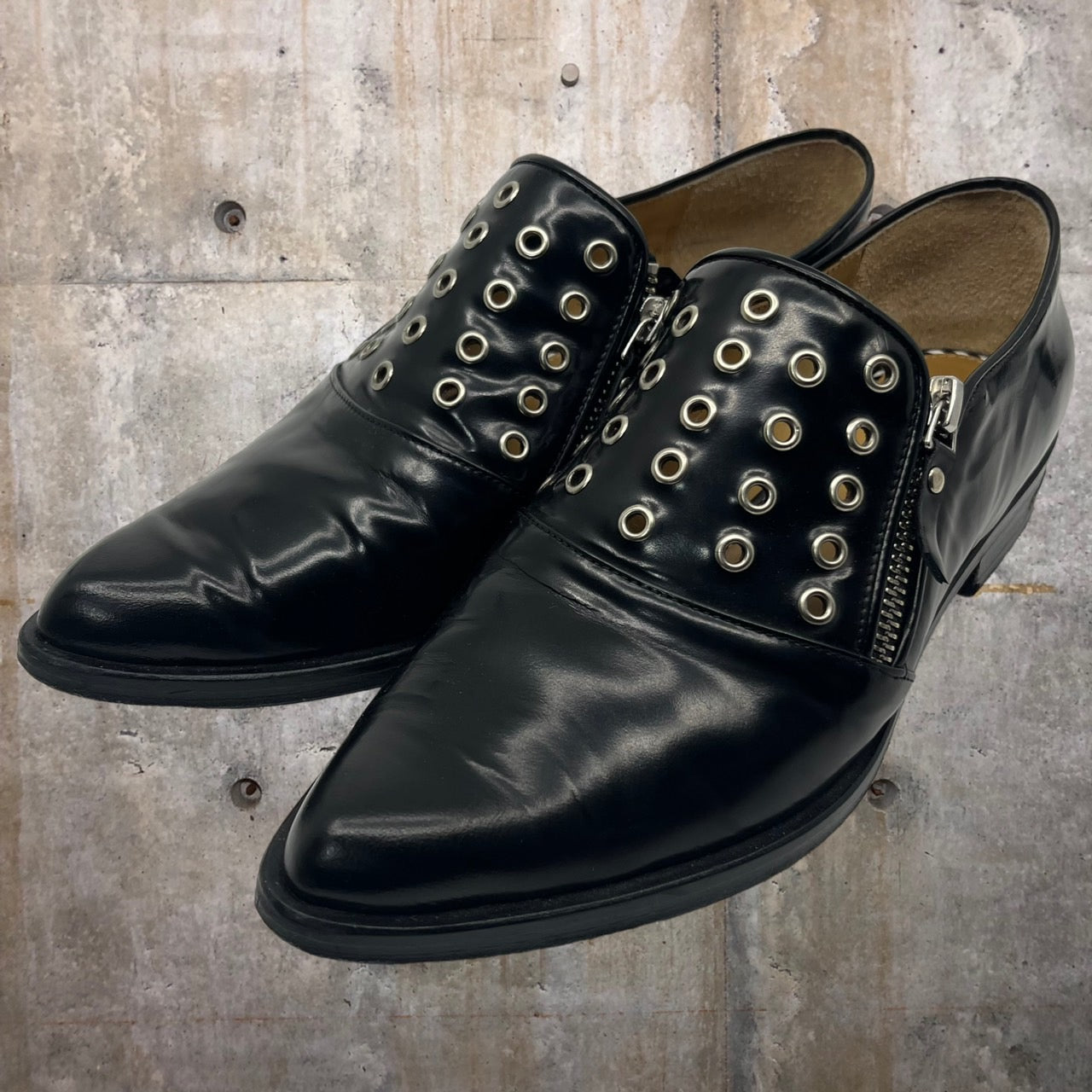 TOGA PULLA(トーガプルラ) 20AW EYELET SIDEZIP SHOES/レザーシューズ 