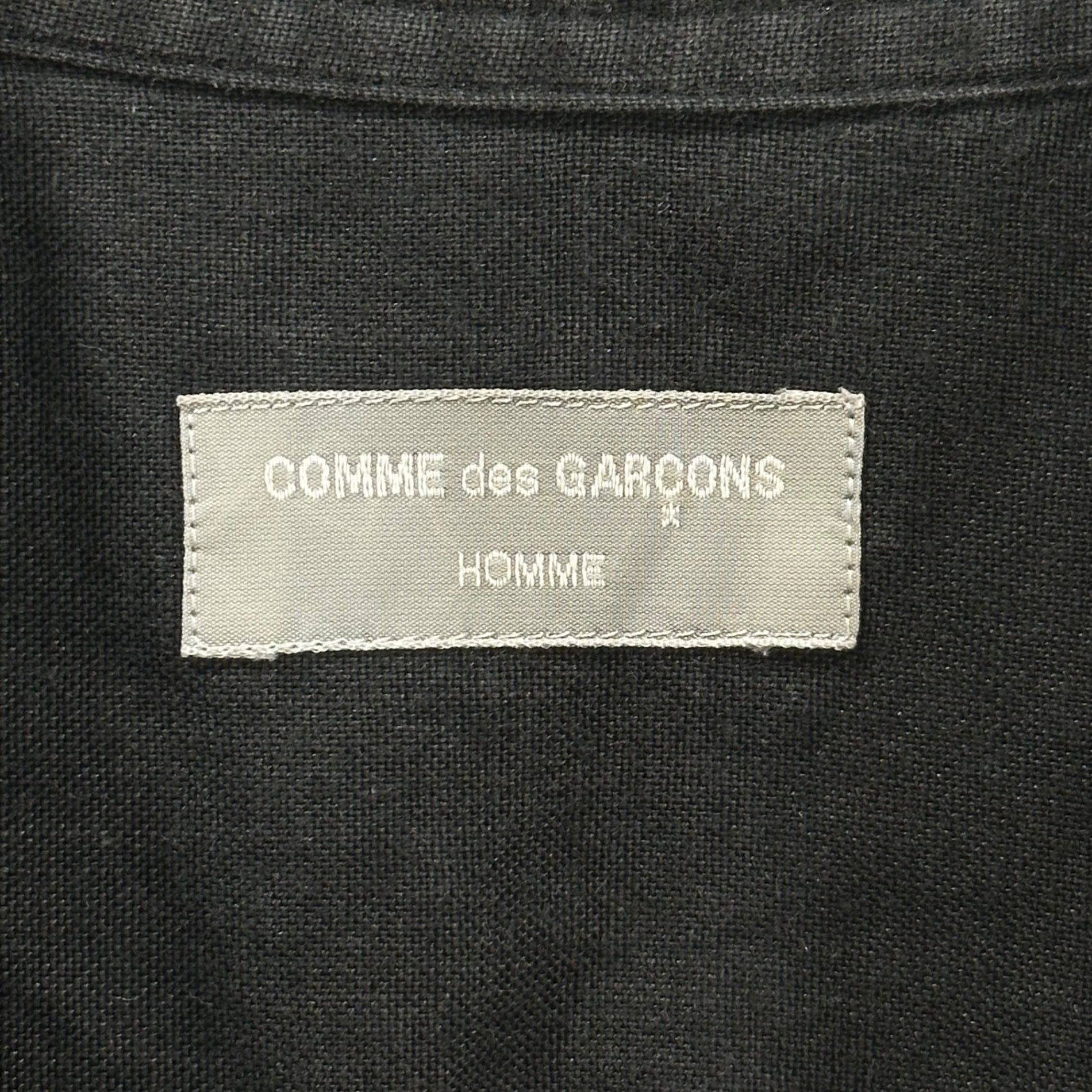COMME des GARCONS HOMME(コムデギャルソンオム) 90's Linen Open-Collar S/S Shirt リネン オープンカラー 半袖 シャツ 表記無(ML程度) ブラック