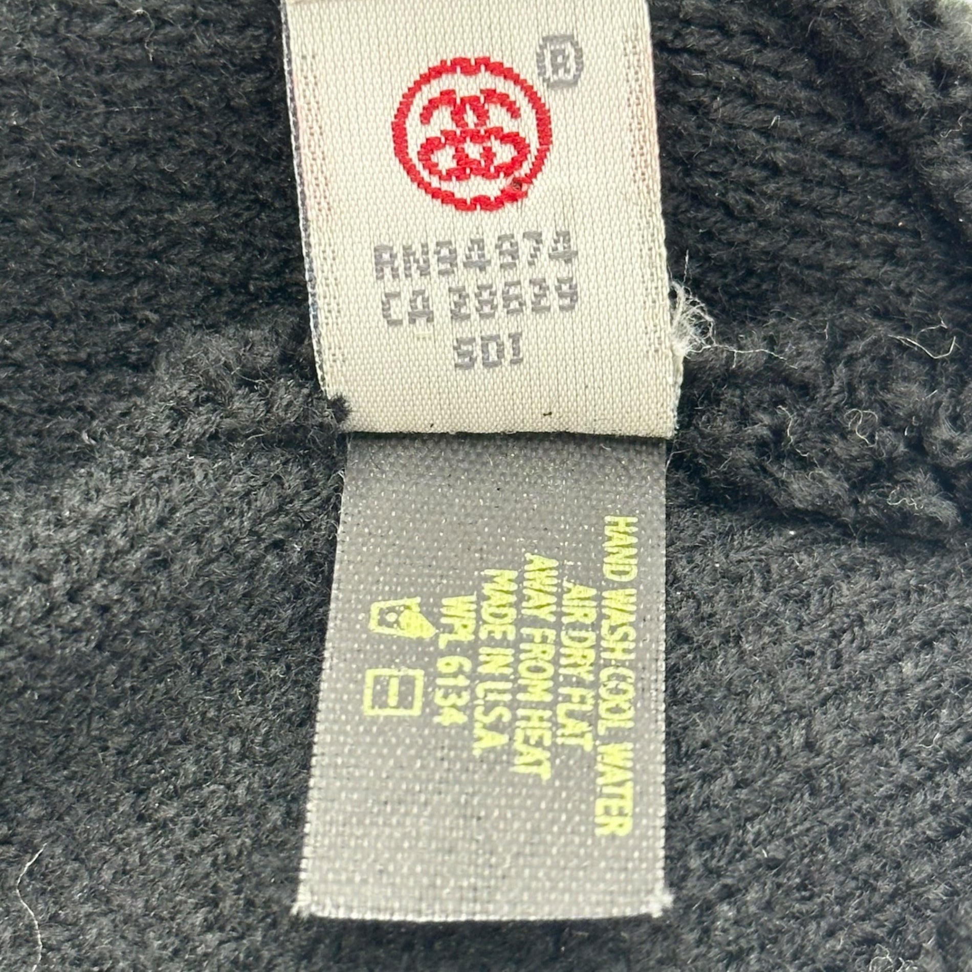 STUSSY(ステューシー) USA made Rasta Collar Beanie ラスタカラー ビーニー ニット帽 ブラック USA製