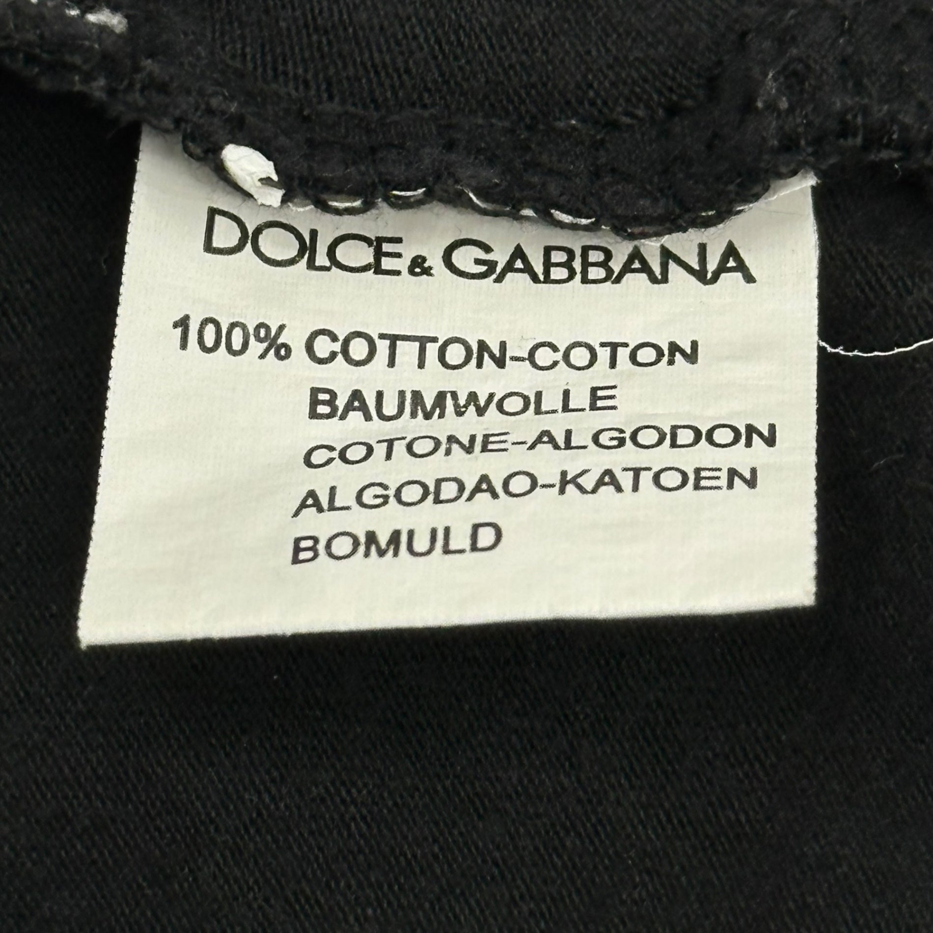 D&G(ディー&ジードルガバドルチェ&ガッバーナ) Logo Stretch Long Sleeve Cut and Sewn ロゴ ストレッチ 長袖 カットソー L ブラック