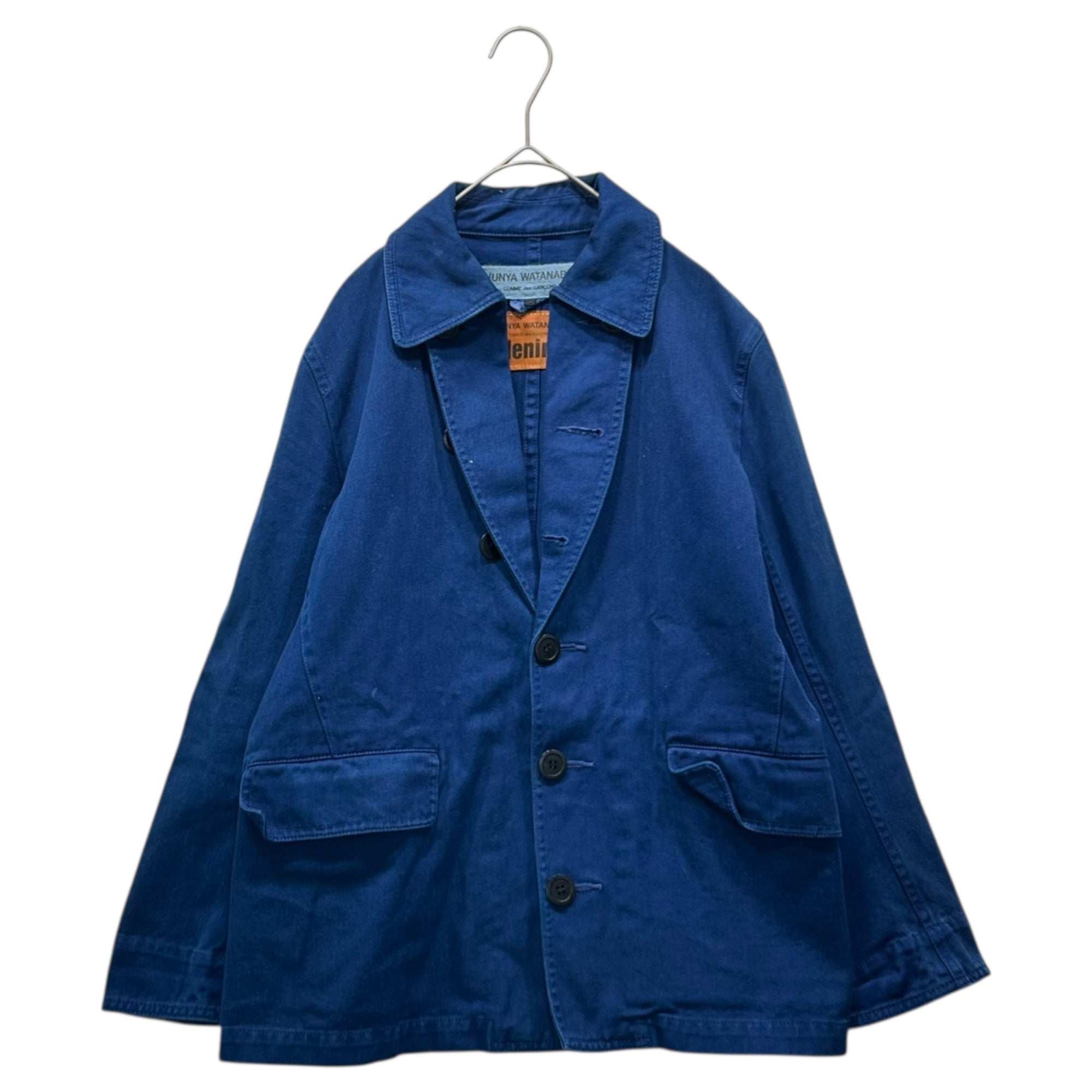 COMME des GARCONS JUNYA WATANABE(コムデギャルソンジュンヤワタナベ) 13SS Post-dyed Distressed Coverall Jacket 後染め 変形 カバーオール ジャケット JK-J201 XS ブルー AD2012