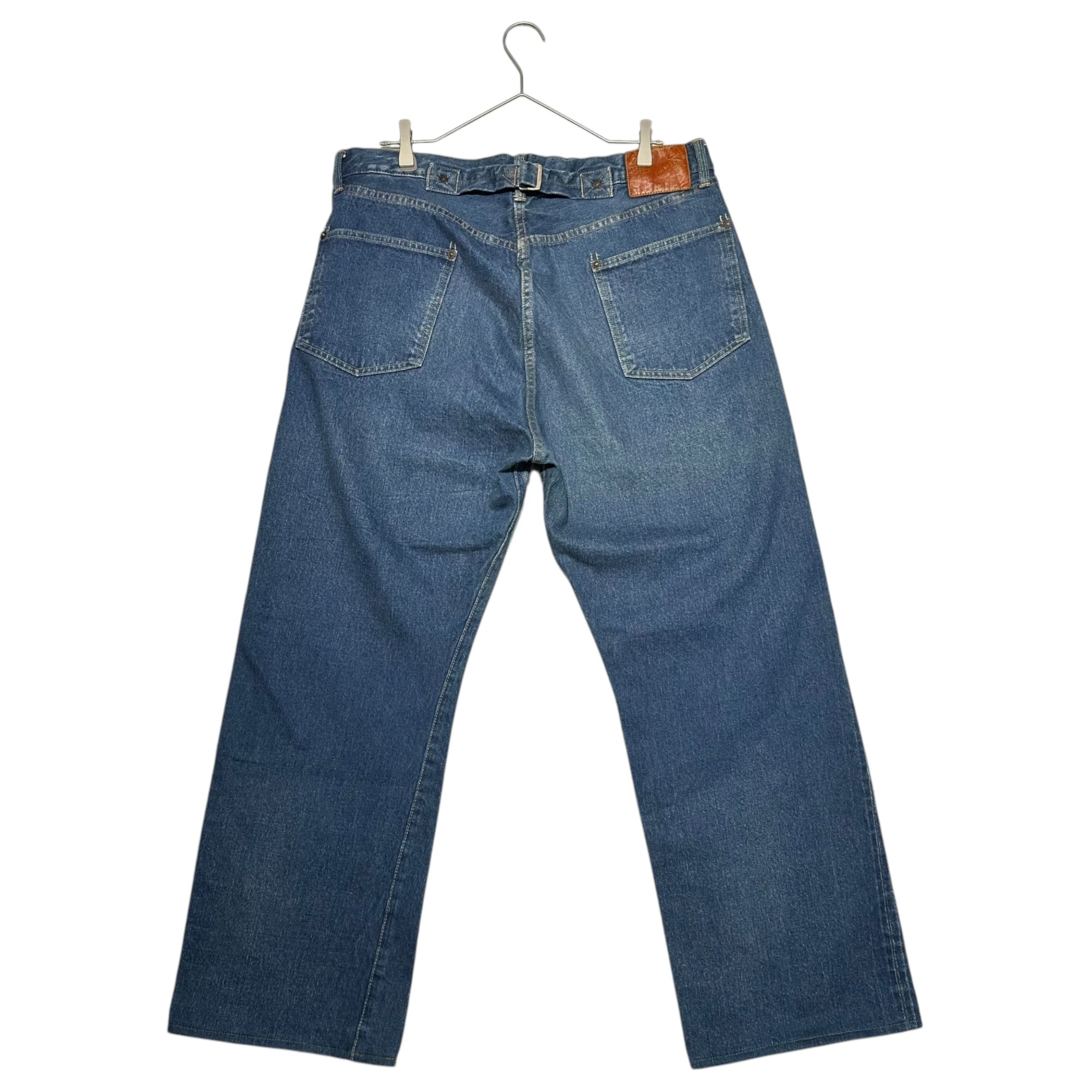 TENDERLOIN(テンダーロイン) Vintage Finish Cinchback Straight Denim Pants ヴィンテージ加工 シンチバック ストレート デニム パンツ 36 ライトインディゴ