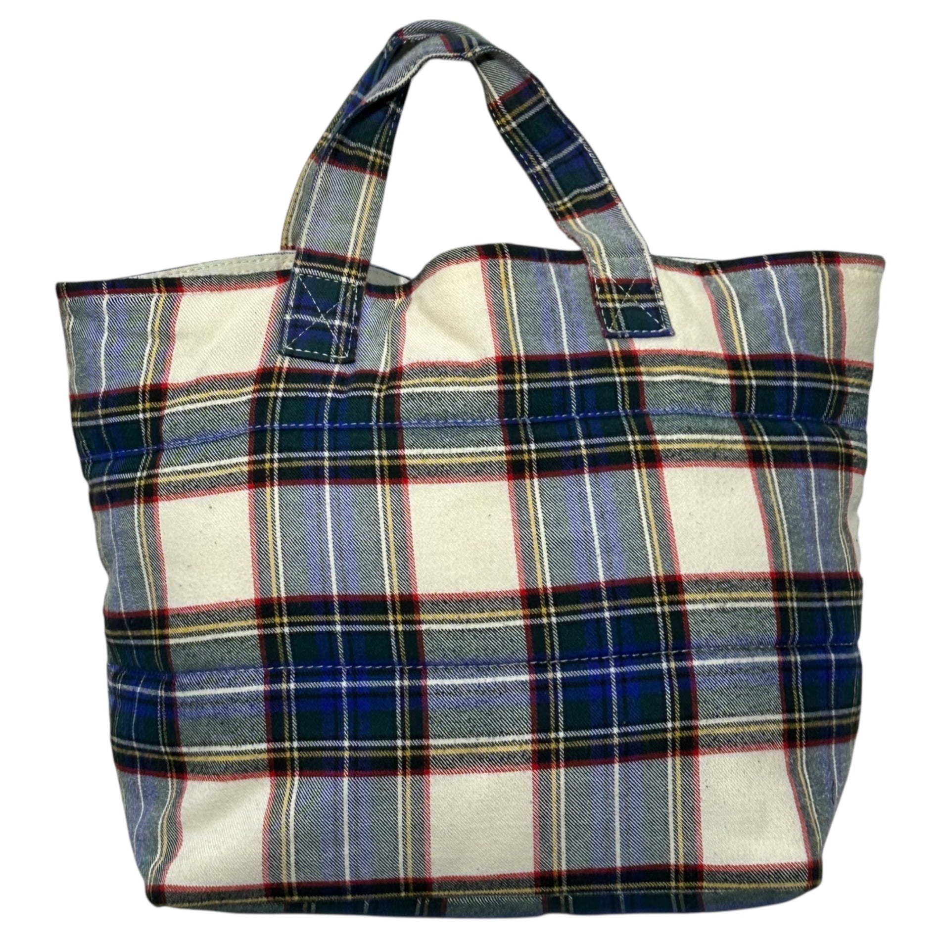 tricot COMME des GARCONS(トリココムデギャルソン) Cotton Check Tote Bag コットン チェック トート バッグ TL-K 204 ホワイト×ブルー