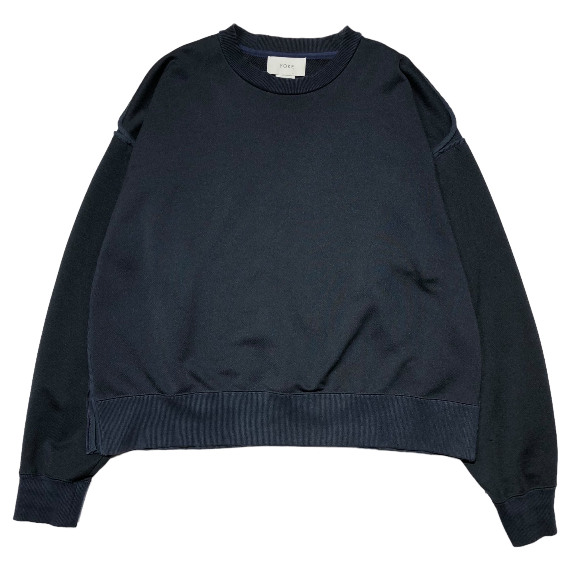 YOKE(ヨーク) Oversized side zip sweatshirts オーバーサイズ サイドジップ スウェット YK19SS0028CS S ネイビー