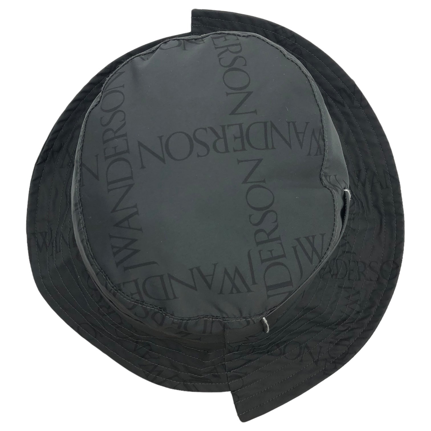 J.W.ANDERSON(ジェイダブリューアンダーソン) logo patch safari hat ロゴパッチ サファリ ハット N1 7GW 58 ブラック バケット