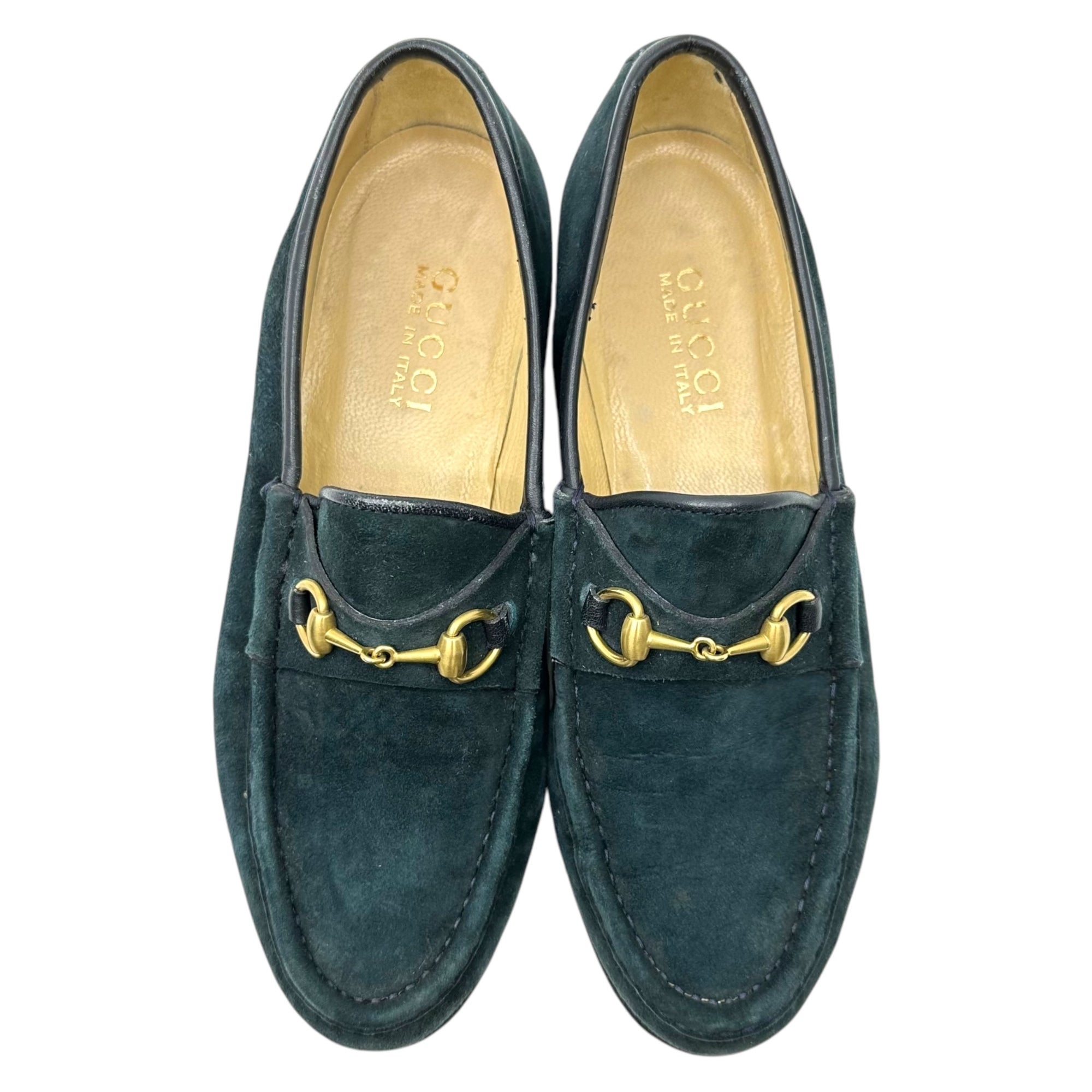 GUCCI(グッチ) Suede Leather Horsebit Loafer スウェード レザー ホース ビット ローファー 37(23cm程度) ダークネイビー