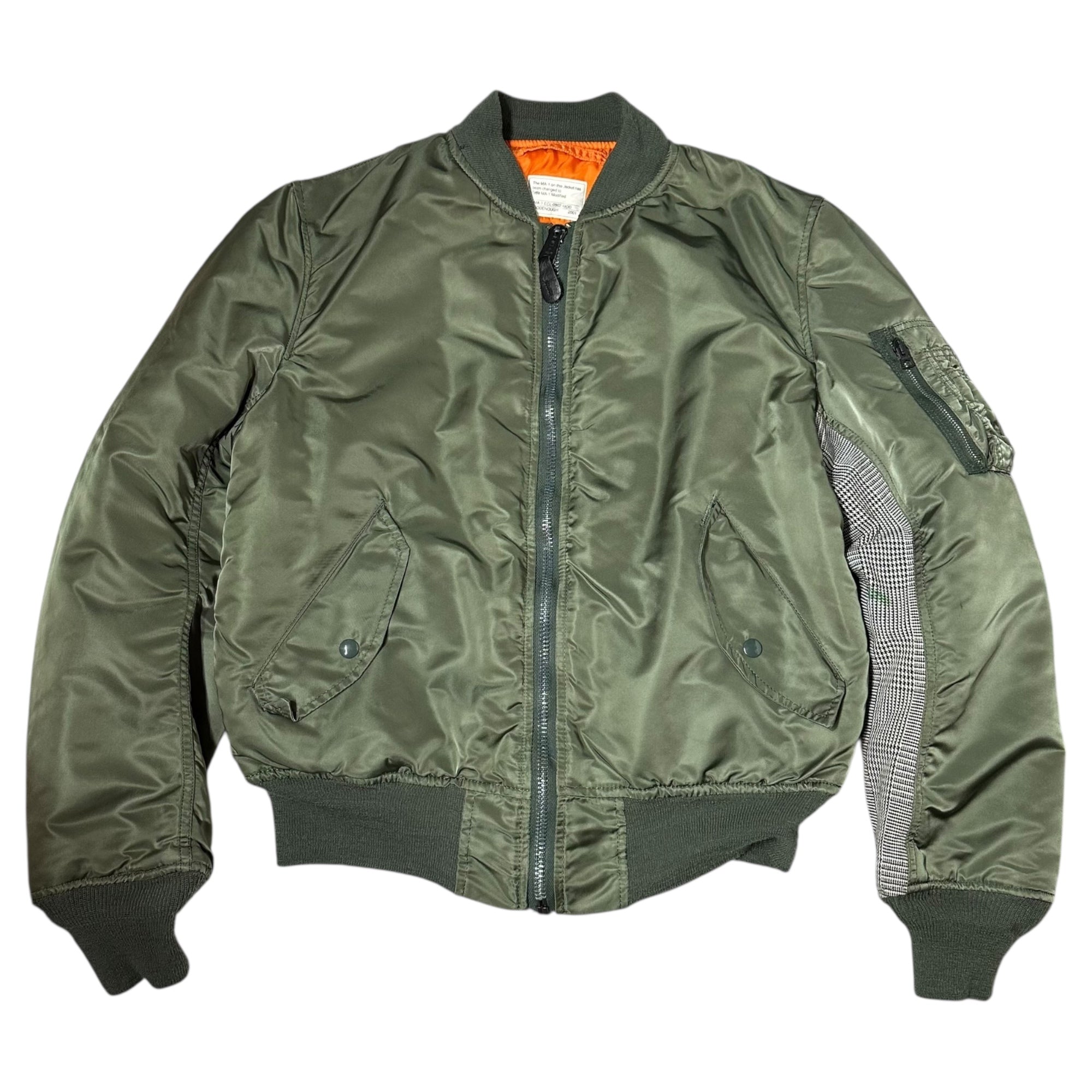 GOODENOUGH × ELECTRIC COTTAGE × TOMO(グッドイナフ × エレクトリックコテージ × トモ) Final sale items at ready made MA-1 TOMO's hand painting レディーメイド 最終販売 エムエーワン TOMO氏 ハンドペイント GMA-1-ECL-0902-MOD M-TALL セージグリーン 少数生産稀少品 2001's