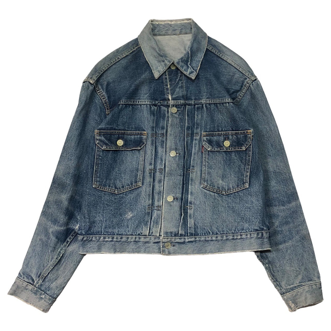 Levi's(リーバイス) 50's ~ 60's 507XX TYPE II trucker jacket 2nd セカンド デニム ジャケット  ヴィンテージ 表記無し(L程度) インディゴ 裏ボタン17 50年代～60年代 オリジナル 両面タブ