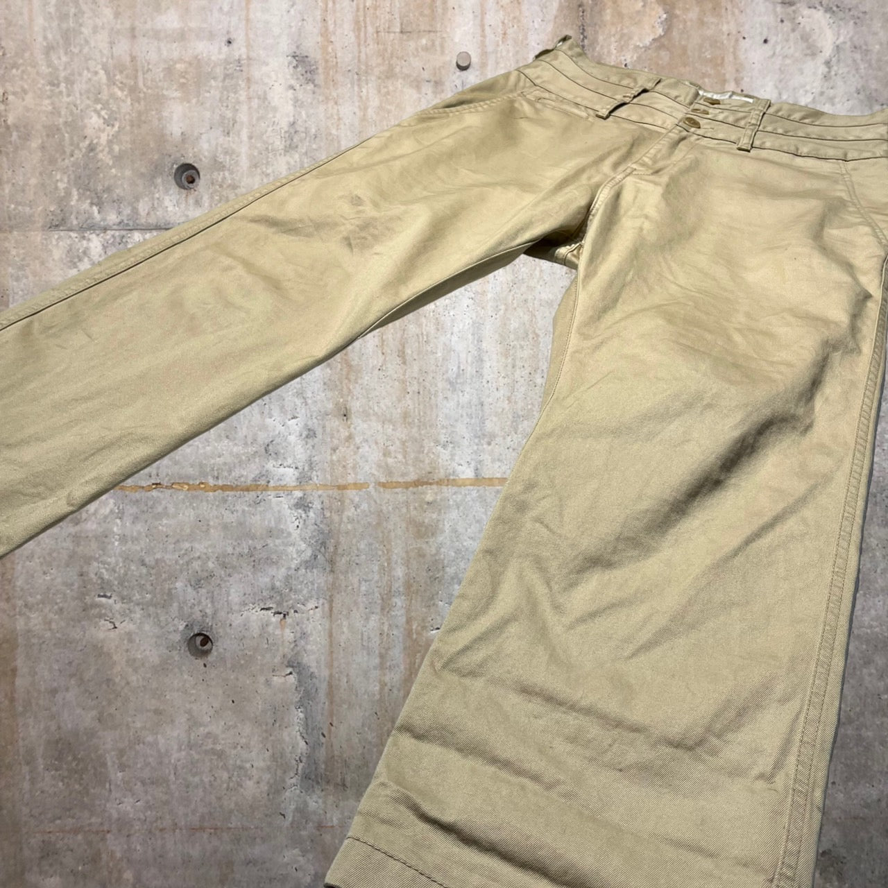 GANRYU(ガンリュウ) 13SSトリプルウエストサルエルチノトラウザー EJ-P009 S ベージュ AD2012 ガンリュウ初期アイテム コムデギャルソン