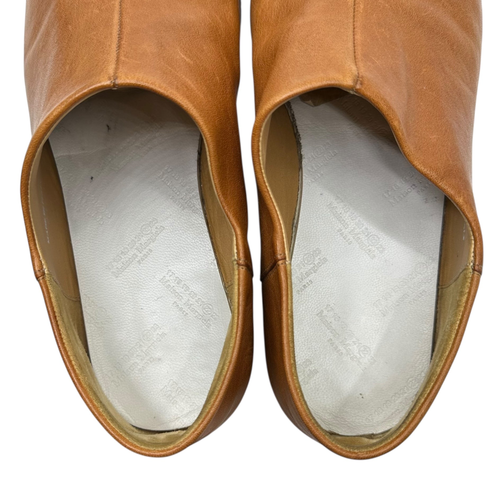 MAISON MARGIELA(メゾンマルジェラ) Tabi Babouche 足袋 バブーシュ レザー スリッポン 41(26.5cm程度) キャメル