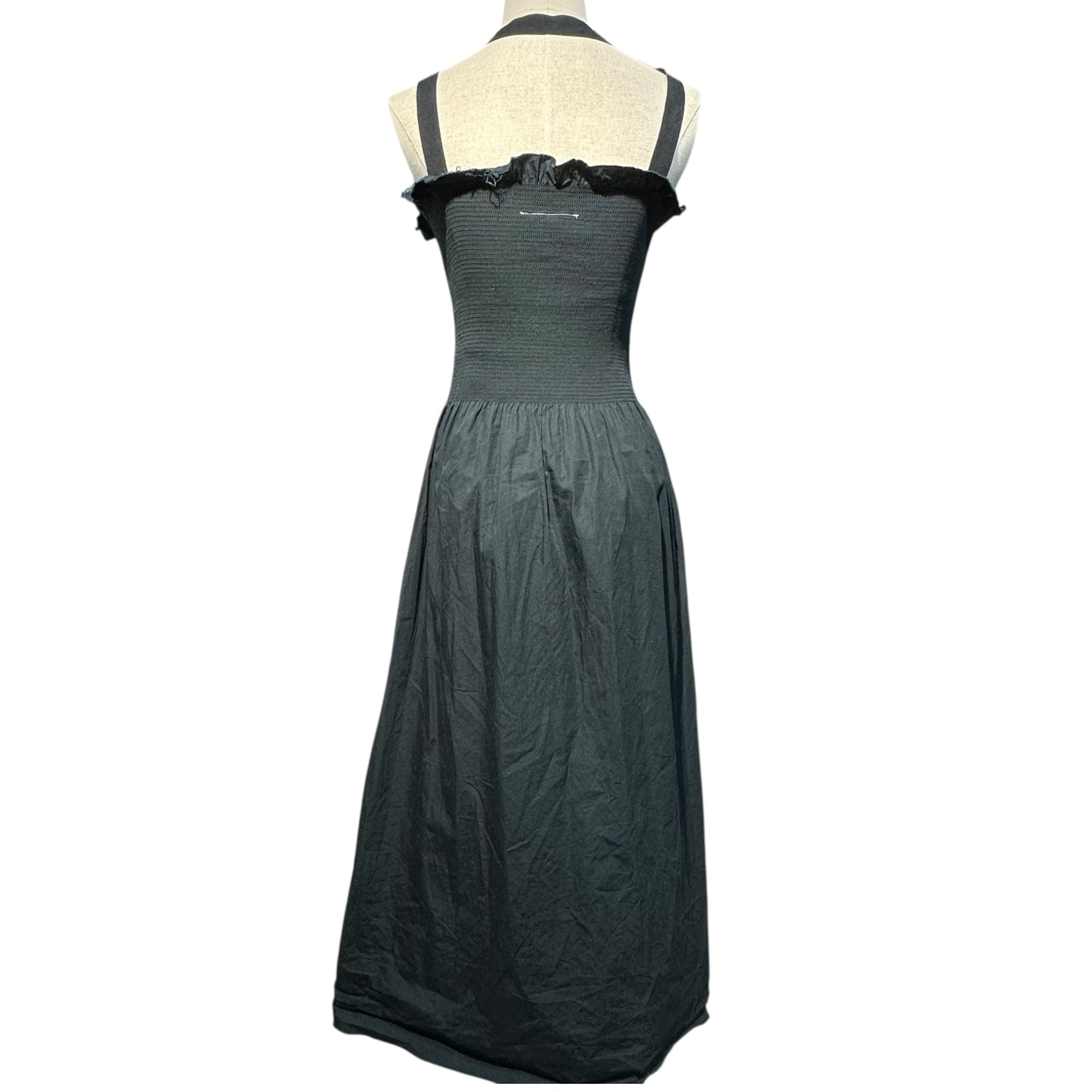 MM6 Maison Margiela(エムエムシックス) 16SS POPLIN DRESS ポプリン ノースリーブ ドレス ギャザー S32MA0242 S35722 S ブラック