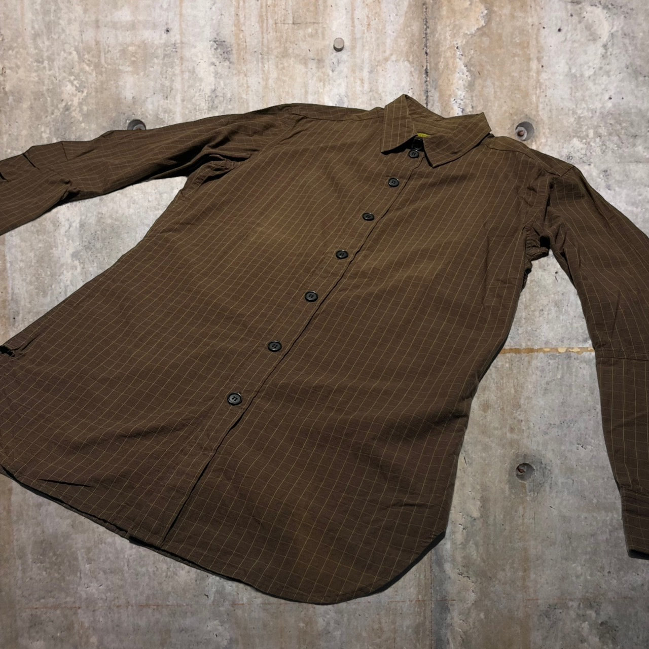 Christopher Nemeth(クリストファーネメス) L/Sチェックシャツ M ブラウン