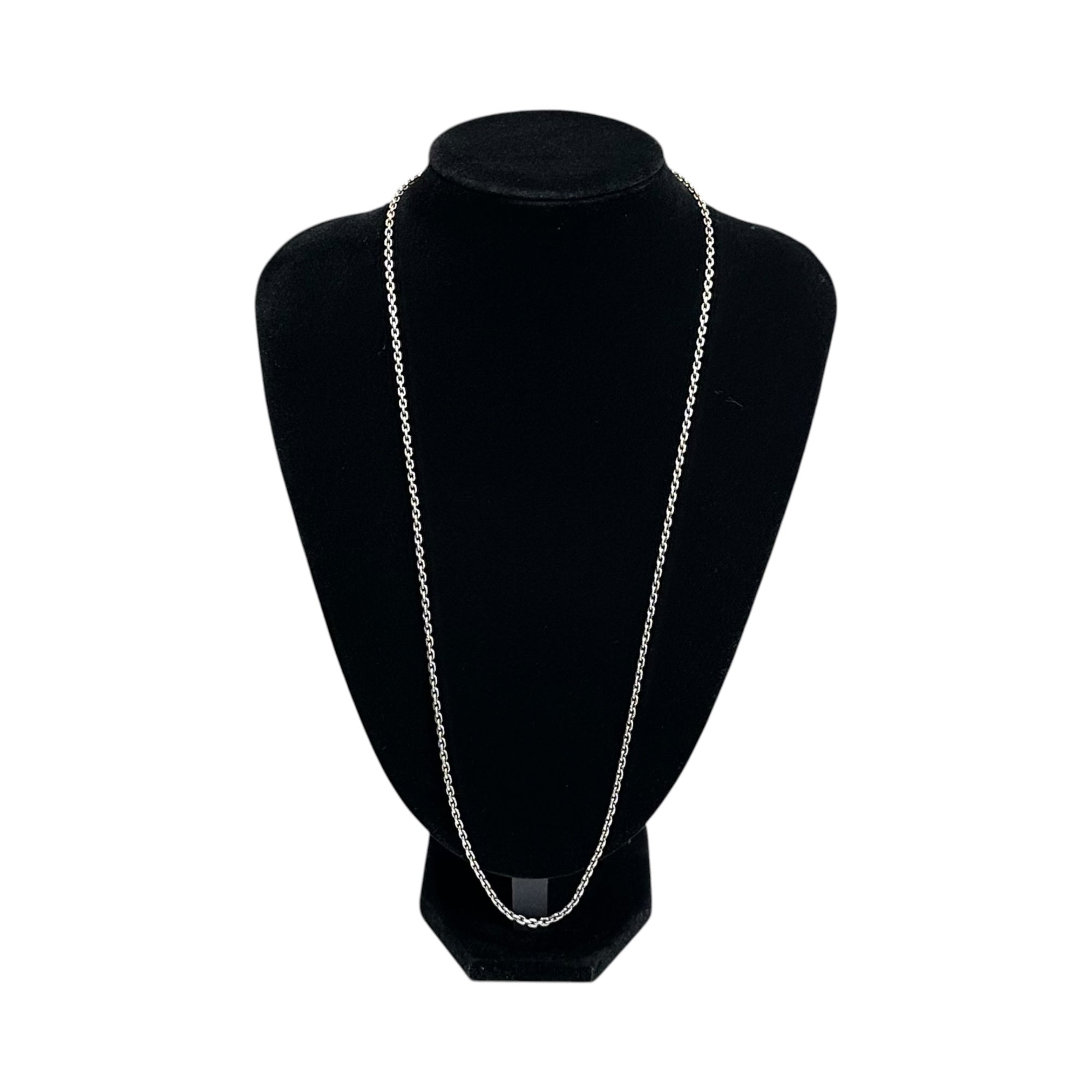 Saint Laurent Paris(サンローランパリ) Logo Plate Basic Chain Necklace ロゴ プレート ベーシック チェーン ネックレス シルバー