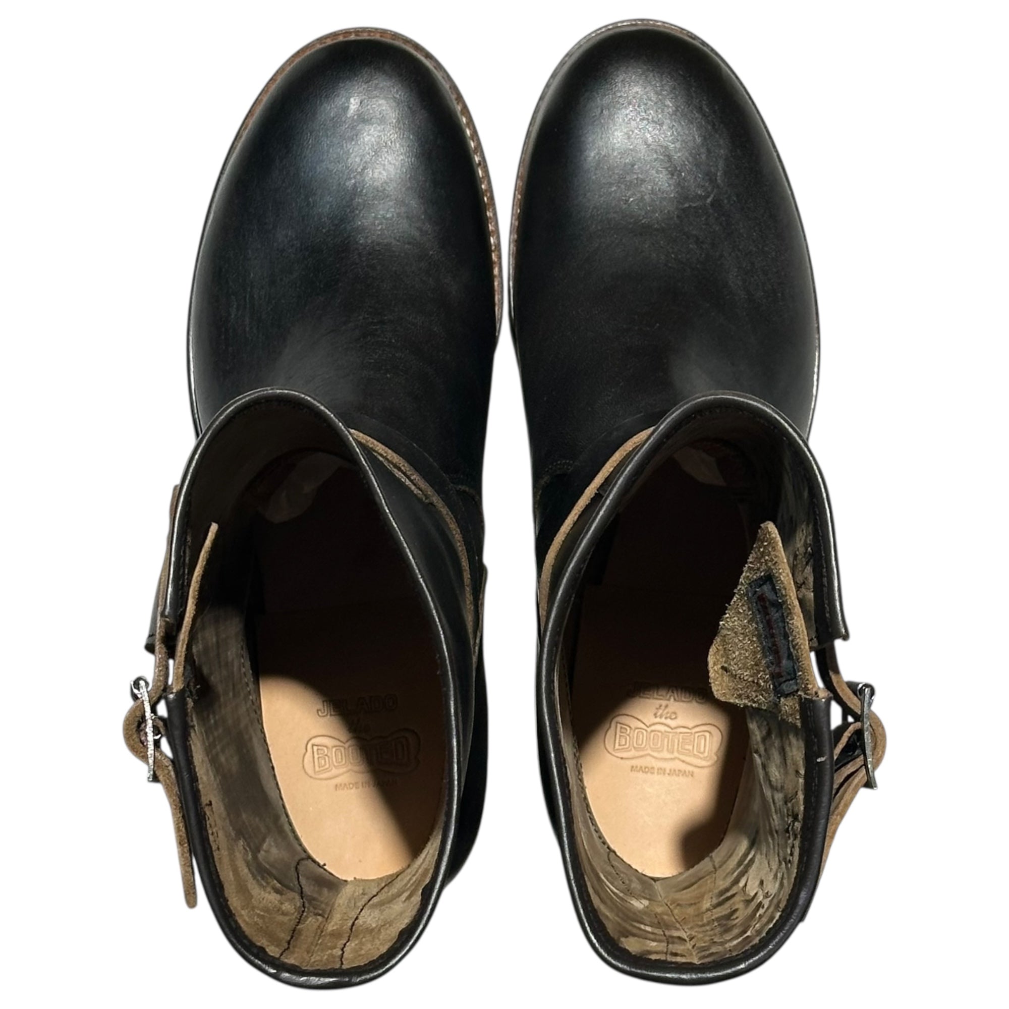 JELADO the BOOTED(ジェラード ザ ブーテッド) Engineer Boots ”Type1” Black Horsebutt エンジニア ブーツ タイプ1 茶芯 JB94901 8 1/2(26.5cm程度) ブラック ワークブーツ レザー