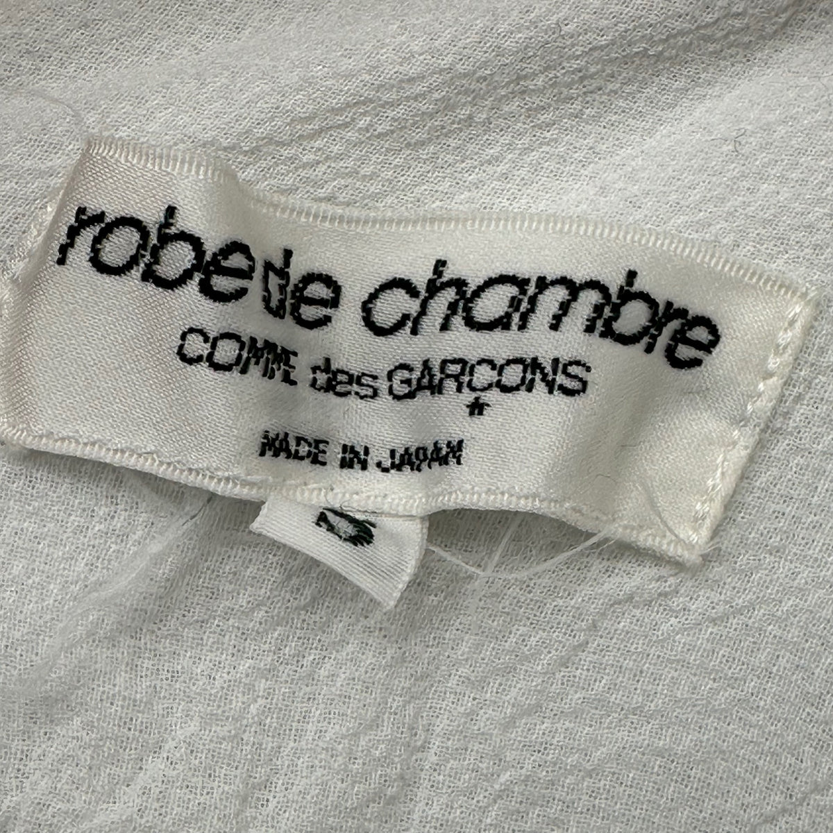 robe de chambre COMME des GARCONS(ローブドシャンブルコムデギャルソン) 1999SS Wrinkled-Finish Short-Length Blouse シワ 加工 ショート レングス ブラウス RB-10009S S ホワイト AD1998 90s アーカイブ