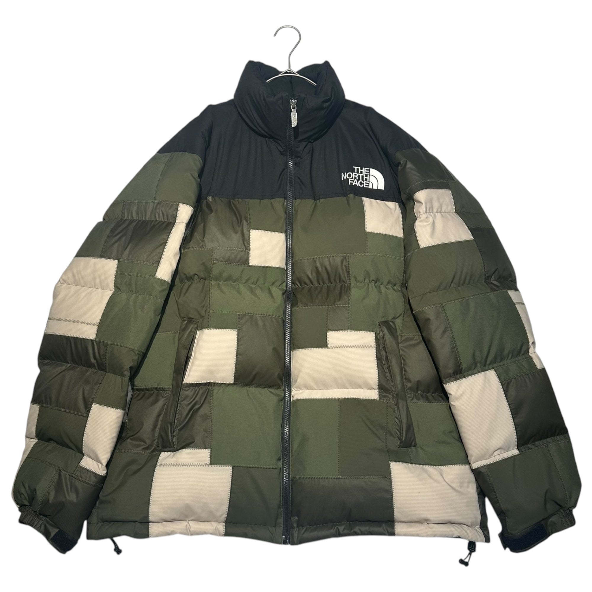 eye COMME des GARCONS JUNYA WATANABE MAN × THE NORTH FACE(アイコムデギャルソンジュンヤワタナベマン × ザノースフェイス) 22AW Nylon ripstop x ester ripstop x nylon tassa-NORTHFACE W name NUPTSE DOWN JACKET ナイロンリップストップ エステルリップストップ ナイロンタッサ ノースフェイス Wネーム ヌプシ ダウン ジャケット WJ-J914