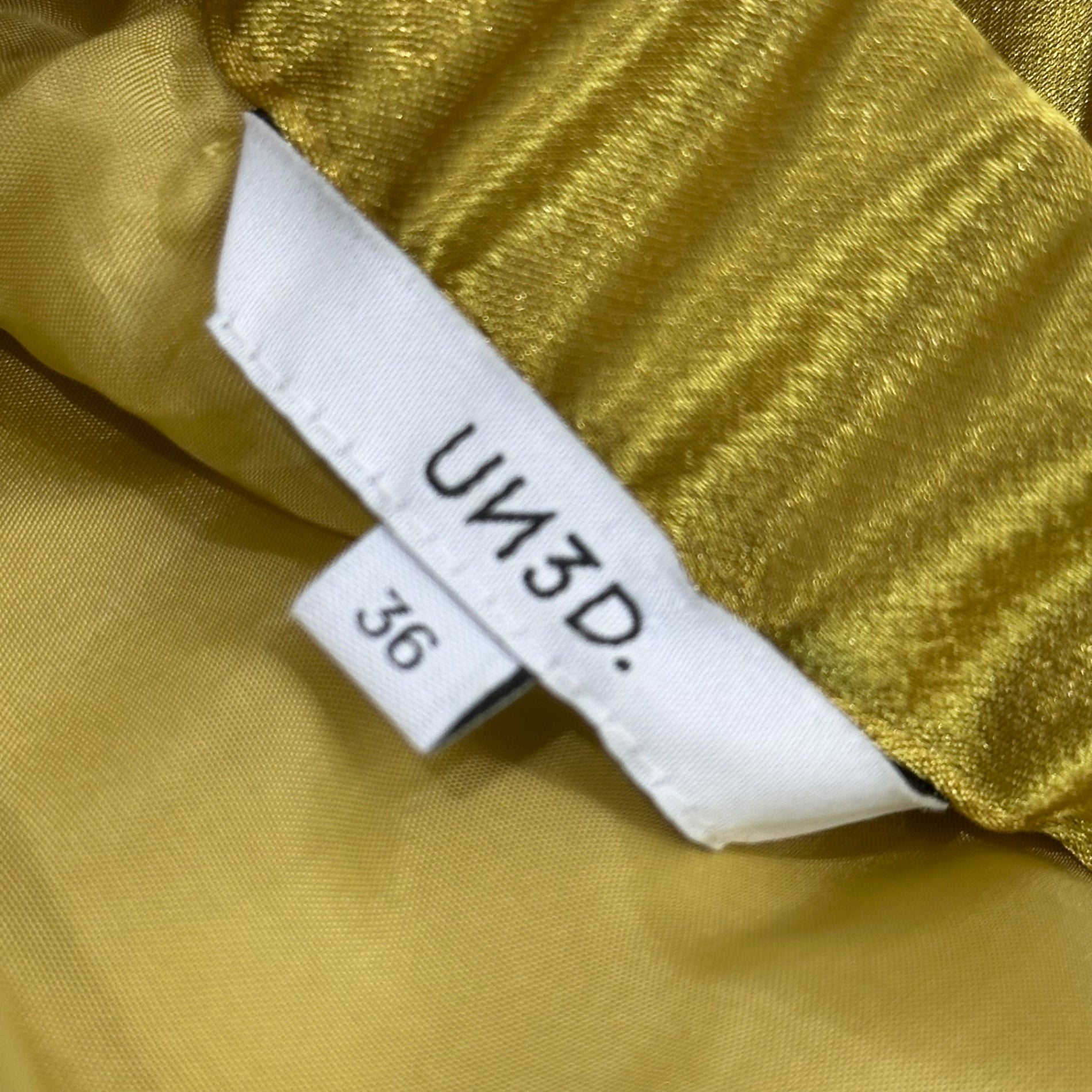 UN3D.(アンスリード) Long pleated skirt プリーツ スカート 521940800401-01 36(S程度) イエロー
