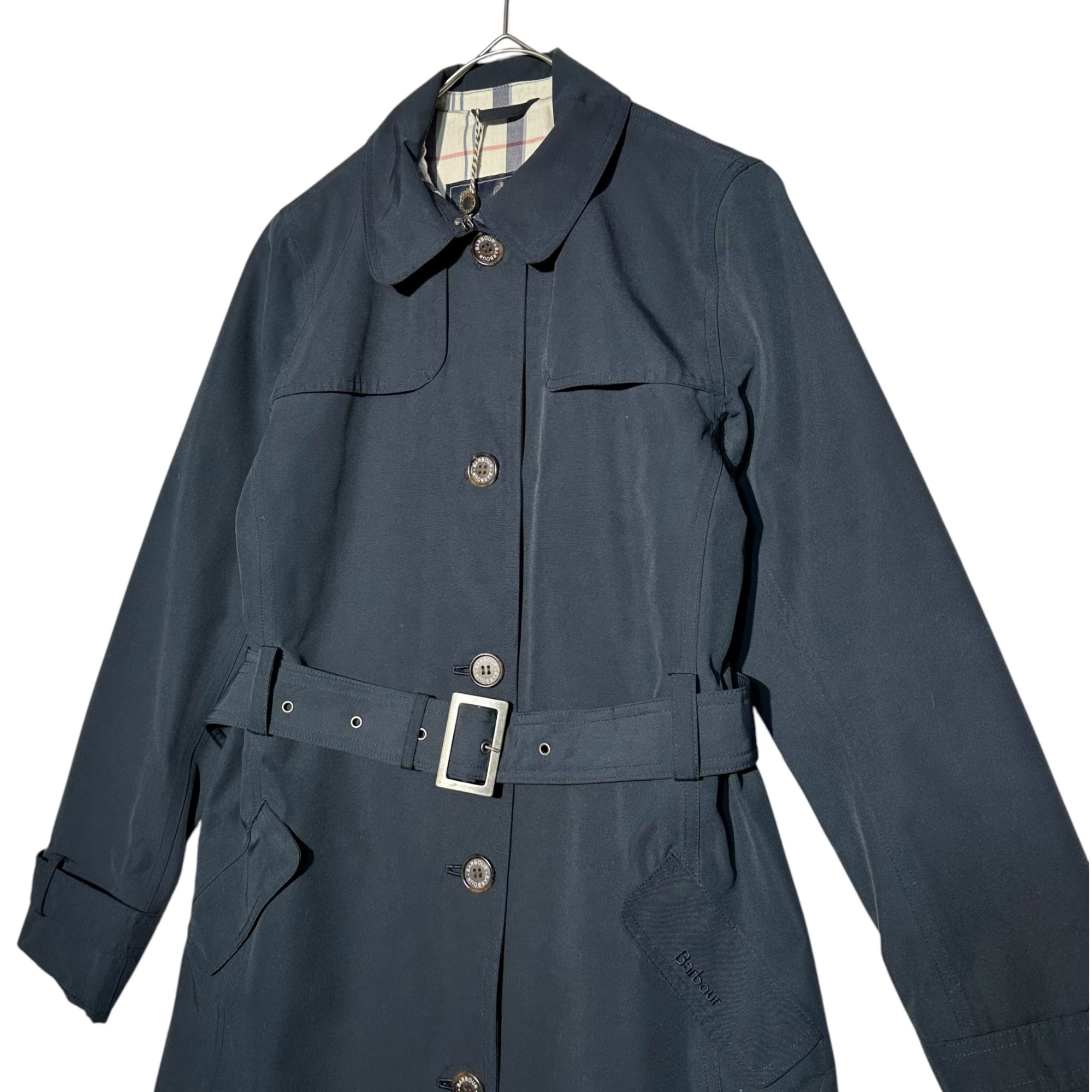 Barbour(バブアー) Thornhill Belted Trench Coat ベルテッド トレンチ コート LWB0457NY51 8(M程度) ネイビー