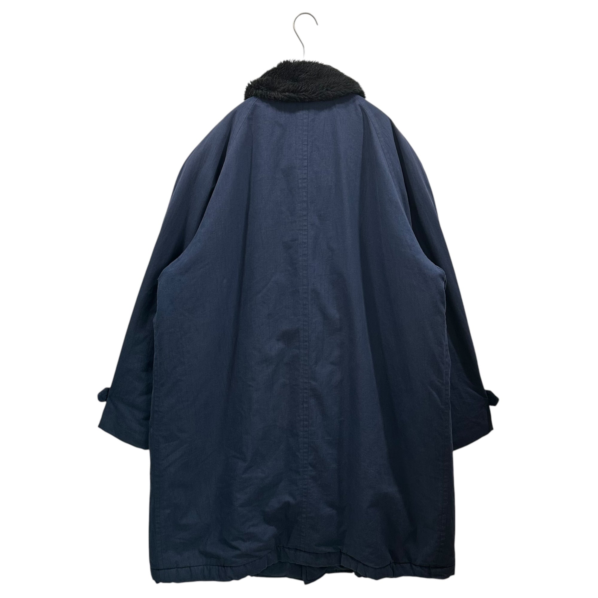 COMME des GARCONS HOMME(コムデギャルソンオム) 81AW-83AW ”Big-HOMME” Boa Stand-Collar Coat デカオム ボア ステンカラー コート HC-080080 M ネイビー 80年代 アーカイブ