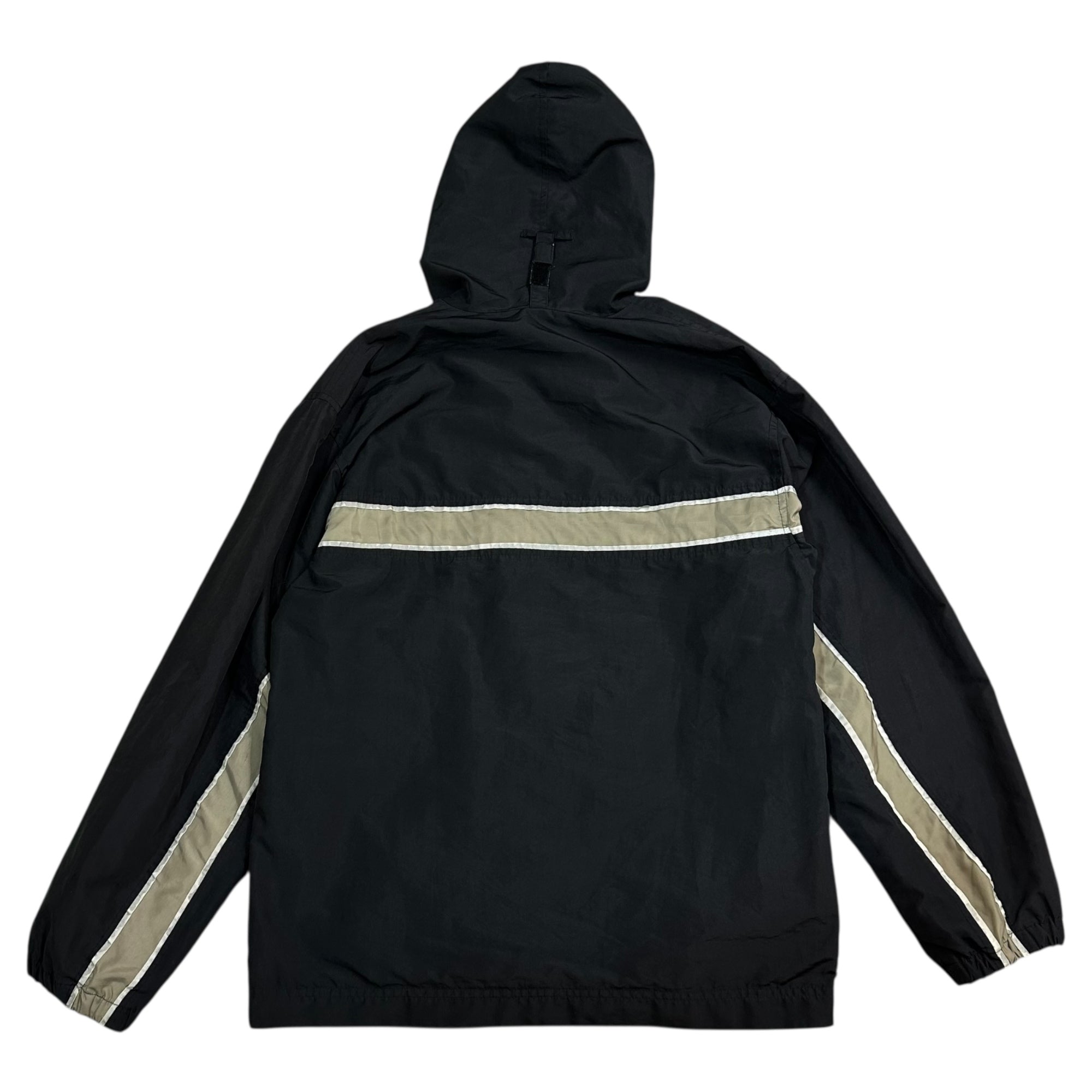 STUSSY SPORT(ステューシー スポーツ) 00's Logo Tech Nylon Hooded Jacket Parka ロゴ テック ナイロン フーデッド ジャケット パーカー L ブラック Y2K