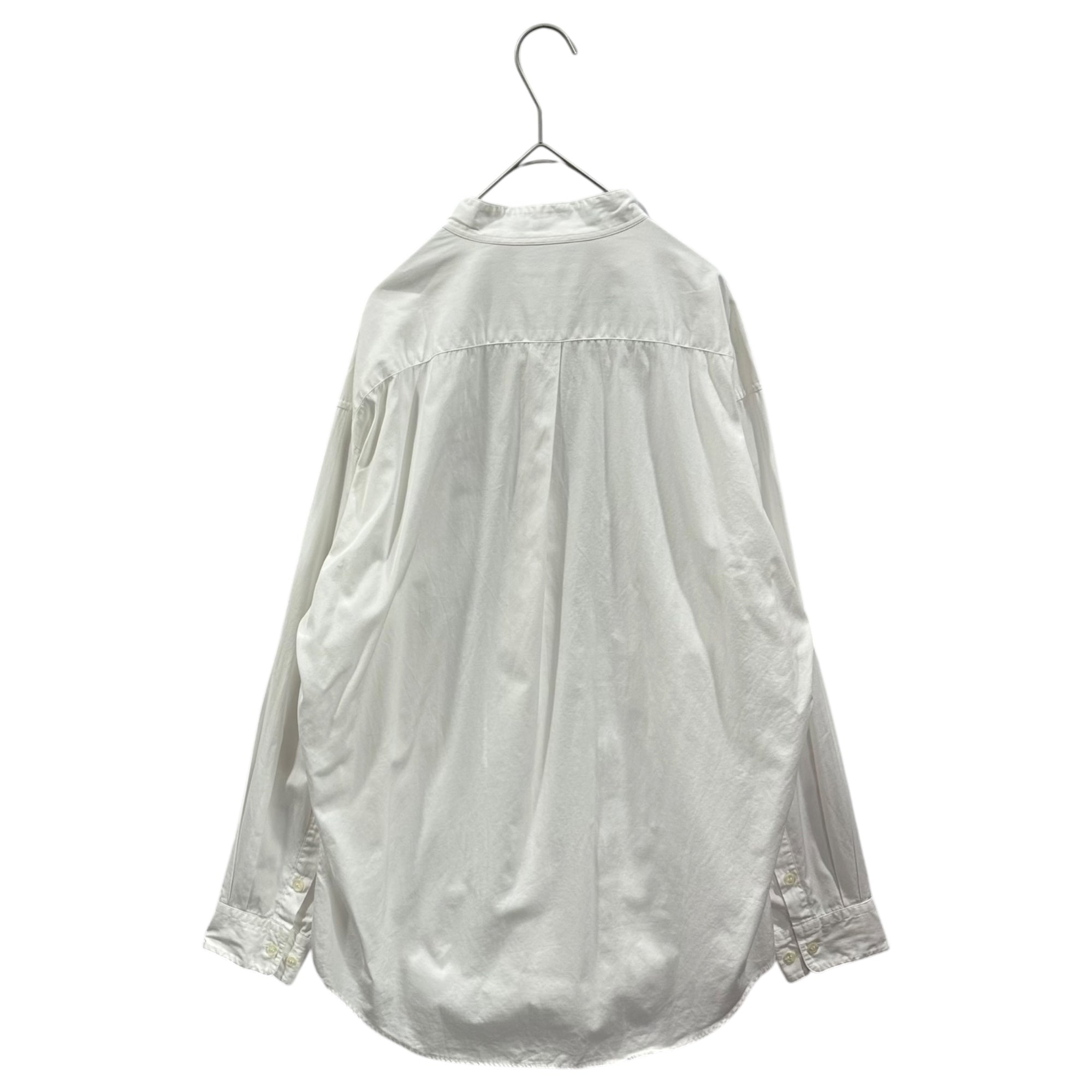 issey miyake im product(イッセイミヤケ アイムプロダクト) 1990's Band Collar Pinstripe Shirt バンドカラー ピンタック シャツ L ホワイト 90年代~ 長袖