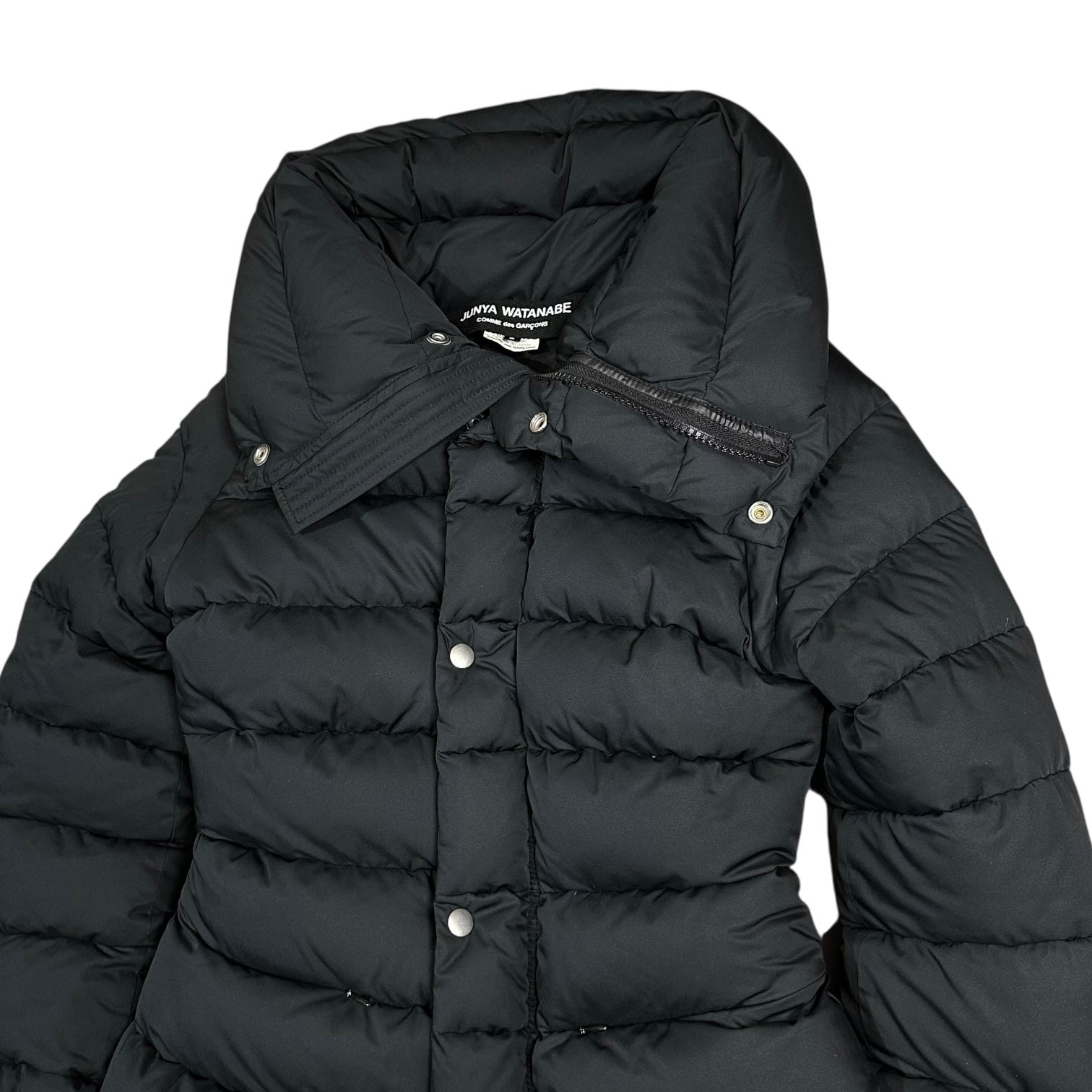 COMME des GARCONS JUNYA WATANABE(コムデギャルソンジュンヤワタナベ) 12AW High Neck Flare Down Coat ハイネック フレア ダウン コート JJ-J301 S ブラック AD2012