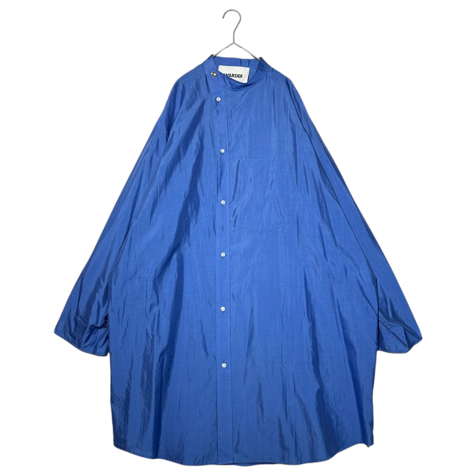 WARDER(ワーダー) 23SS Hospital Gown Shirt ホスピタル ガウン シャツ 00-23-1-02026 FREE サックスブルー シルク100% 参考定価54,000円+税