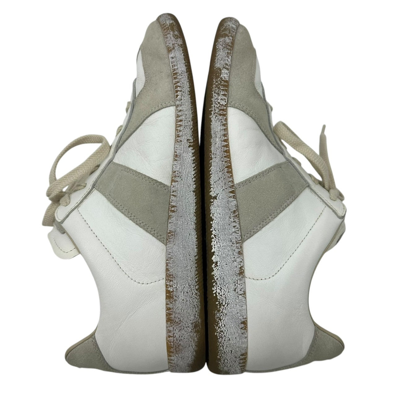 MAISON MARGIELA(メゾンマルジェラ) 22AW Sole Vintage Replica German Trainer ソール ペンキ 加工 ジャーマン トレーナー S37WS0562 41(26cm程度) ホワイト×グレー ローカット スニーカー 箱付