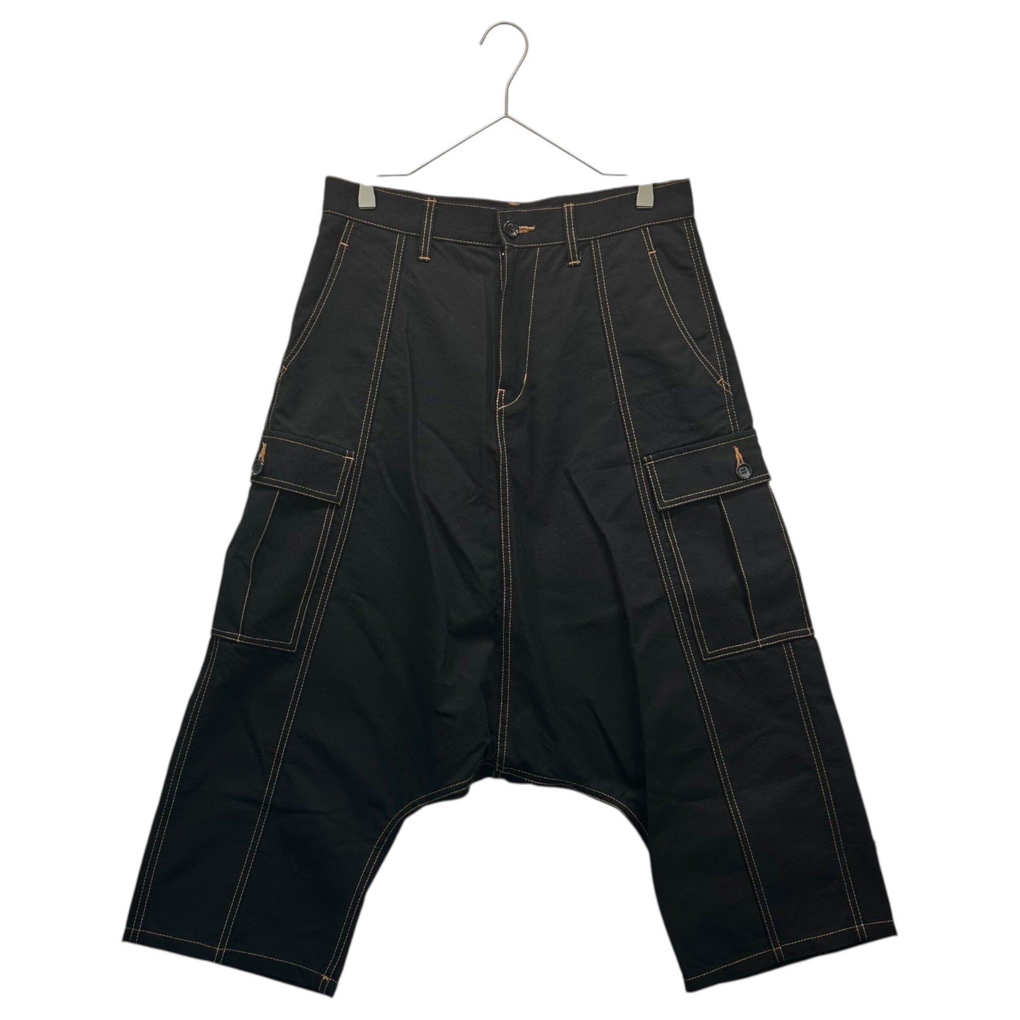 tricot COMME des GARCONS(トリココムデギャルソン) 13SS Orange Stitch Sarouel Pants オレンジステッチ サルエル パンツ TK-P005 M ブラック×オレンジ AD2012 男性着用可能