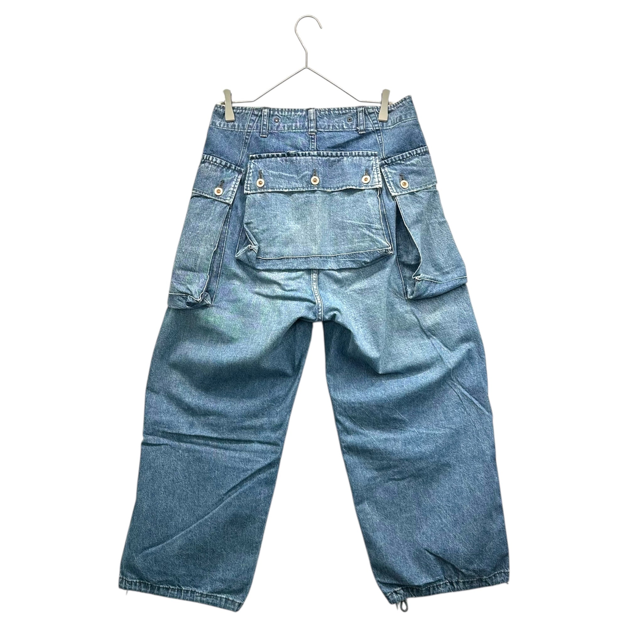 HERILL(ヘリル) Nepdenim M44 Trousers ネップデニム M44 トラウザーズ 23-030-HL-8080-1 1 ライトインディゴ ワイド カーゴ パンツ