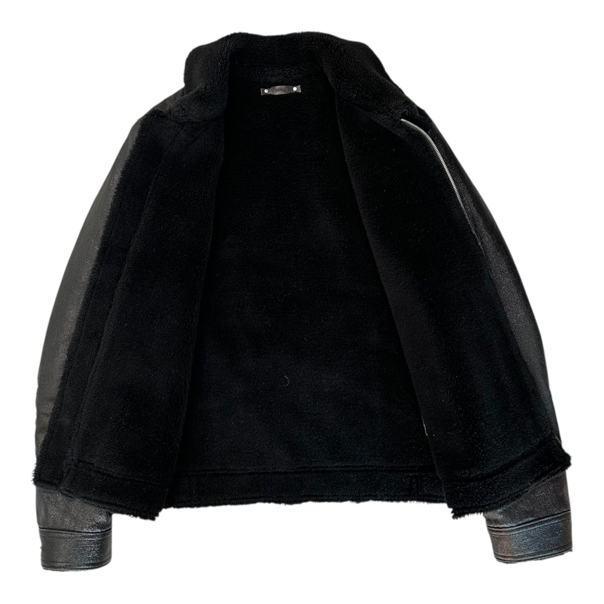 MINEDENIM(マインデニム) 18AW コーティング 裏ボア ジップアップ ジャケット 1810-8003-99-022 2 ブラック