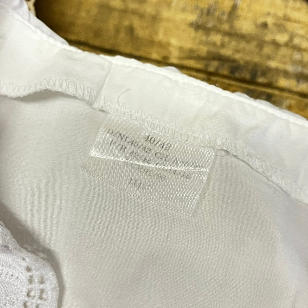 vintage(ヴィンテージ) 80~90's front frill short sleeve blouse フロントフリルショートブラウス 40(M~Lサイズ程度) ホワイト