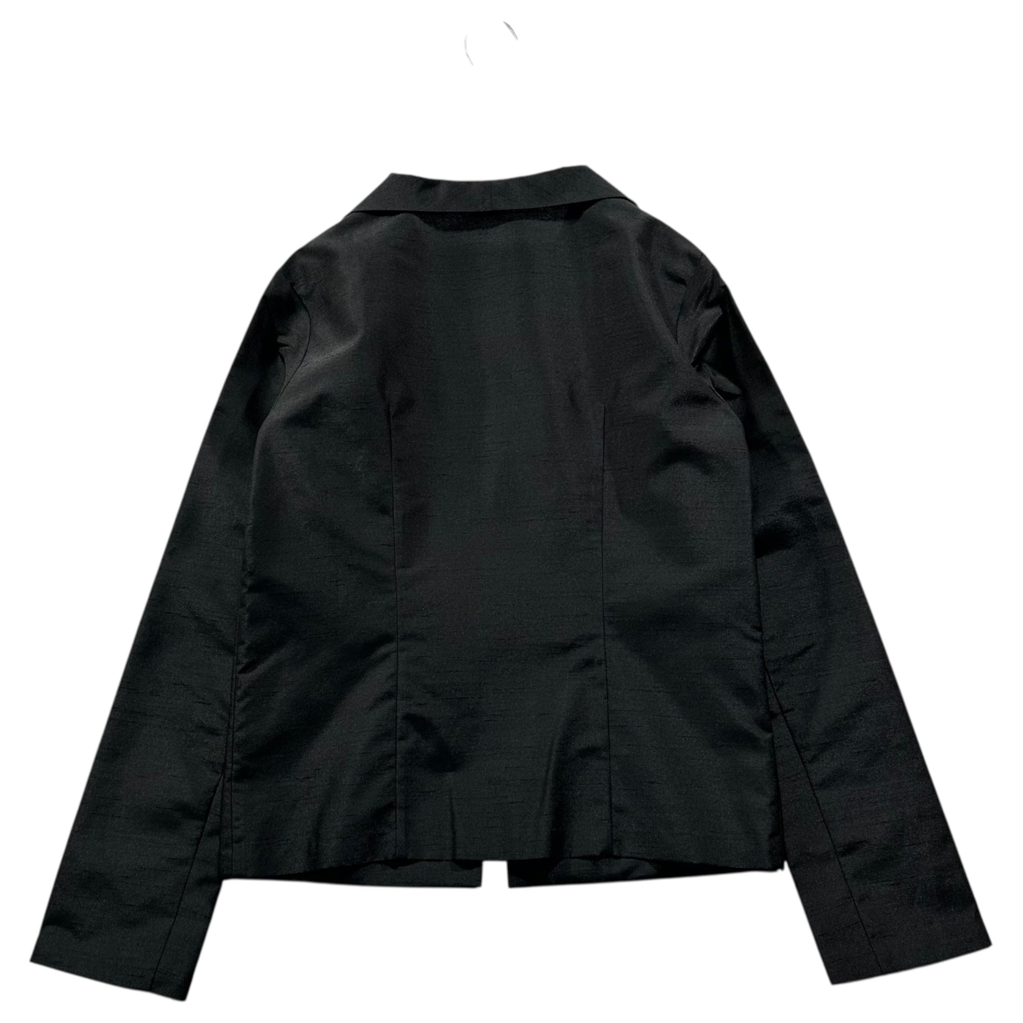 Y's(ワイズ) 90's Ripple Poly Fabric Skipper Blouse 90年代 リップル ポリ スキッパー ブラウス YF-B04-910 FREE(S程度) ブラック ヨウジヤマモト