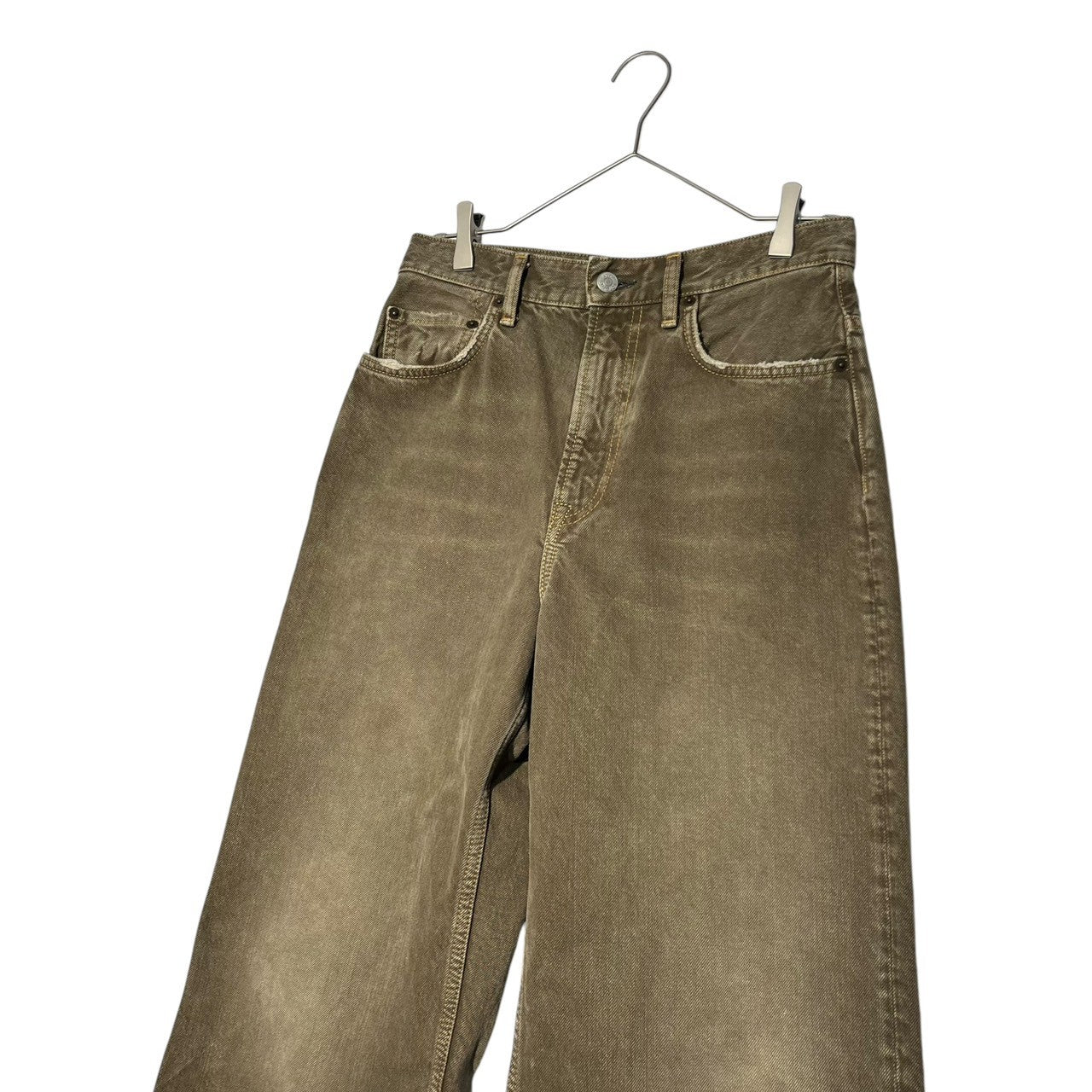 Acne Studios(アクネストゥディオズ) 2022 Dust Devil Super Baggy Fit Jean ヴィンテージ加工 スーパーバギーフィットジーンズ ワイドシルエット デニム パンツ A00346 27 32 ブラウン