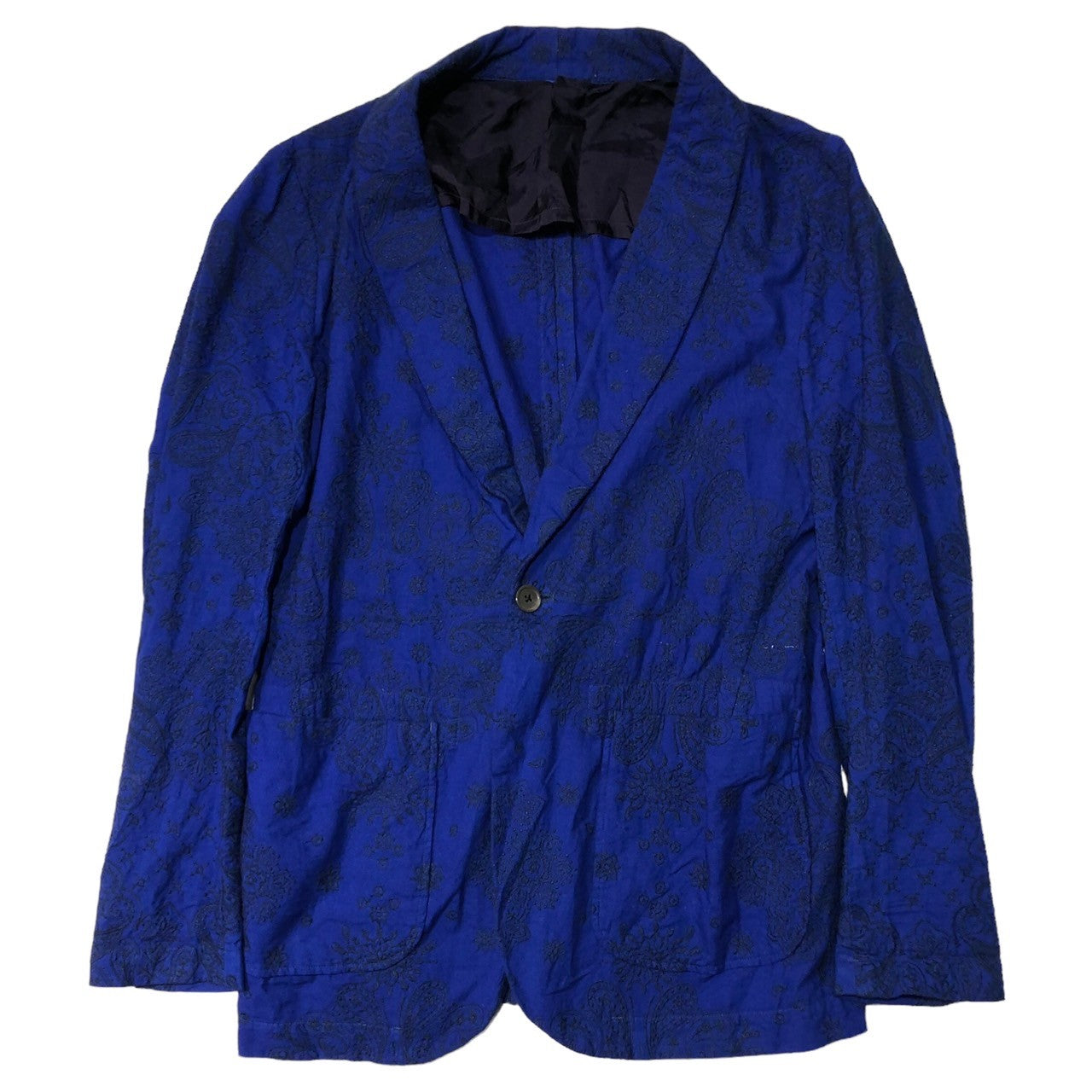 08sircus(08サーカス) 14SS indian embroidery jacket インディアン 刺繍 ジャケット 14SM-JK09 SIZE 1/46 ブルー×ブラック